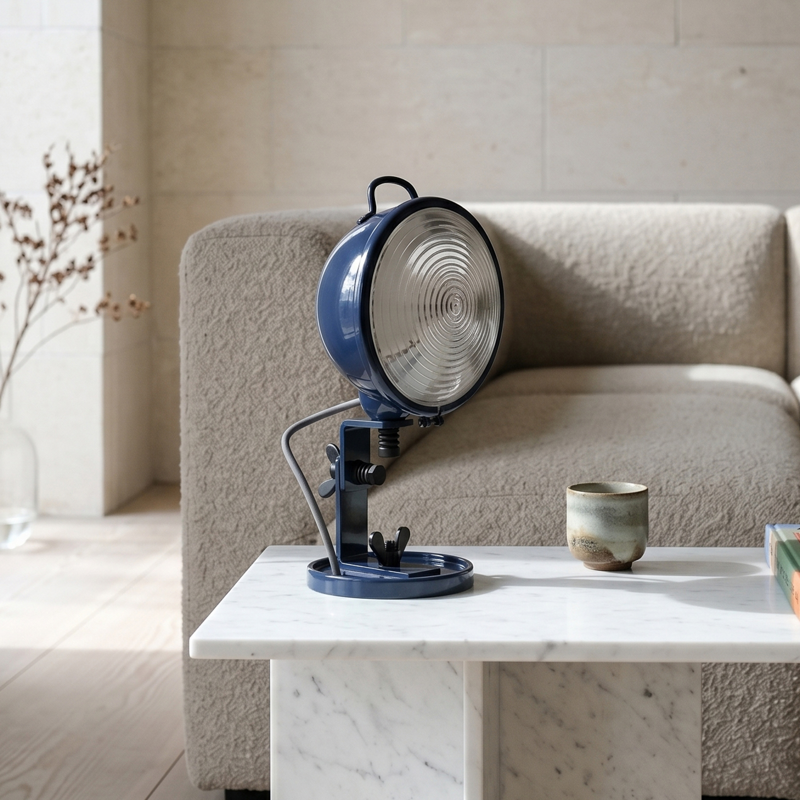 Aluminor Jeep table lamp, midnight blue, aluminium, glass, steel, E14 Aluminor Jeep table lamp, midnight blue, aluminium, glass, steel, E14