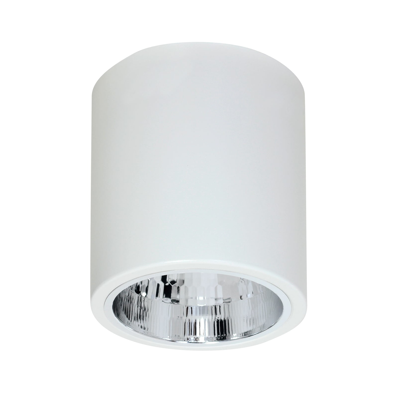 LUMINEX Downlight round ceiling spotlight, white Ø 13.3 cm, for Living / Dining Room, steel, aluminium, E27, 60 W, energy efficiency: A++, H: 15.5 cm