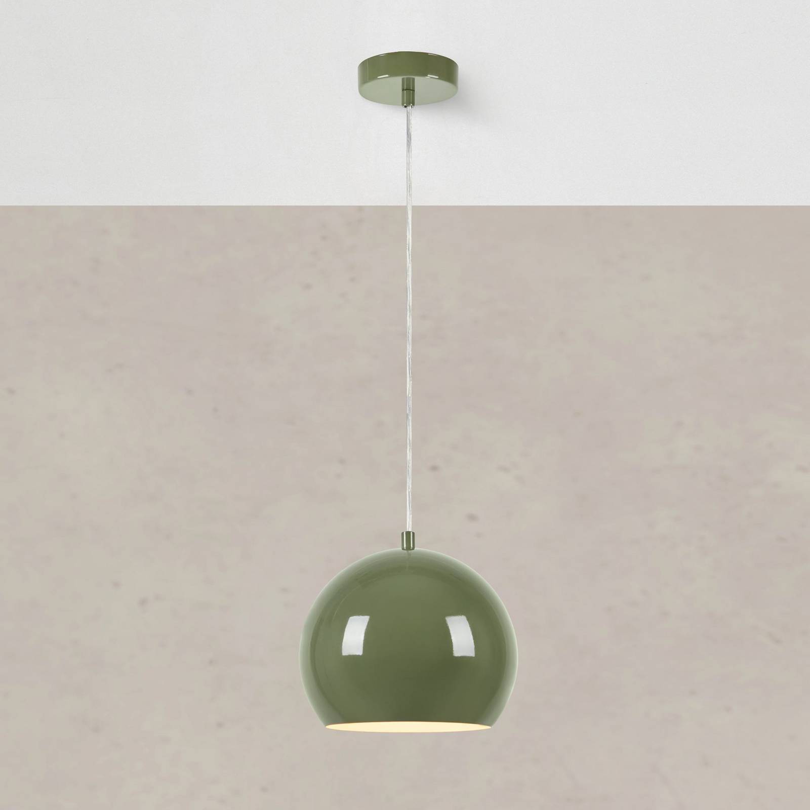 Lampa wisząca Pop, Ø 20 cm, zielona, metal