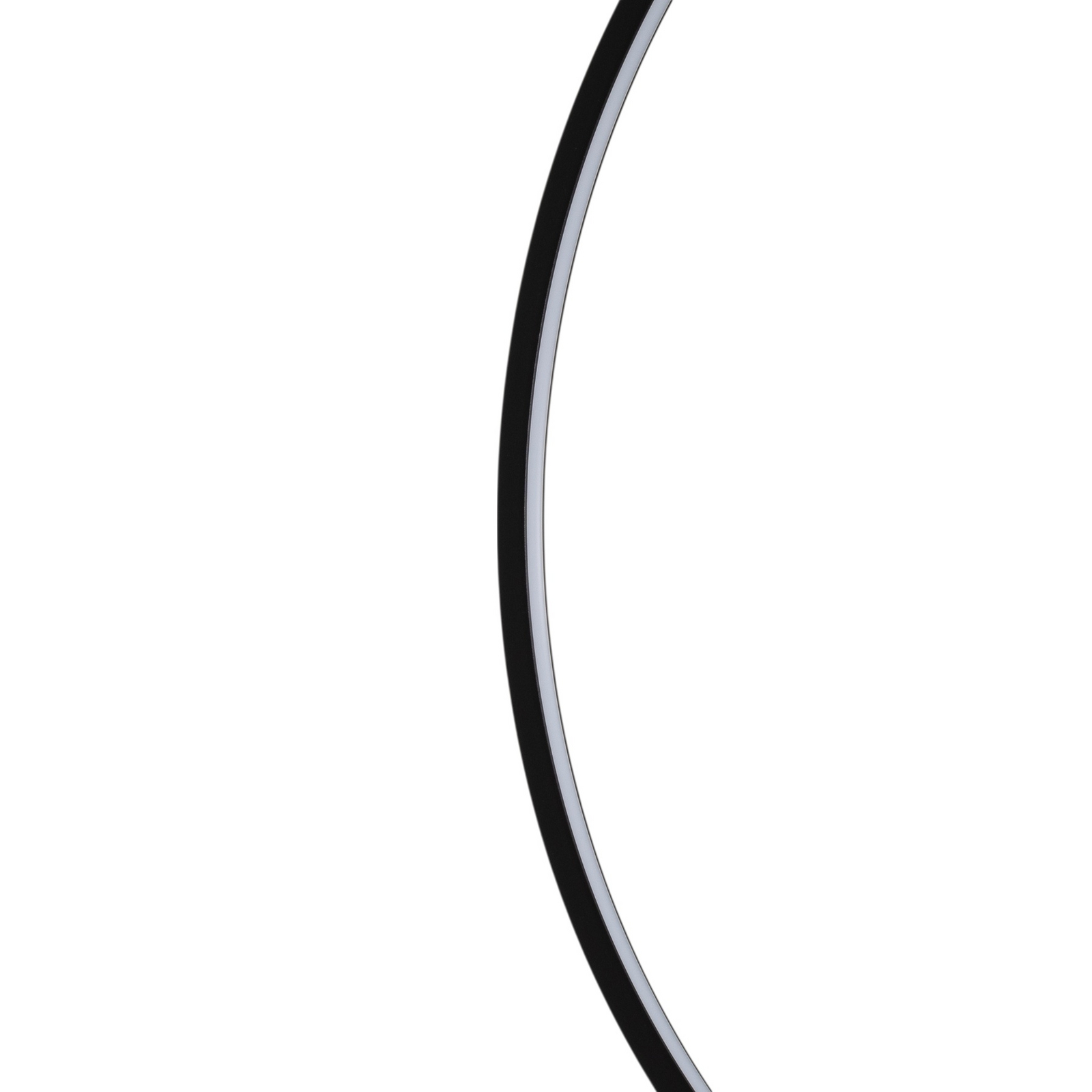 LED-Hängeleuchte Saturno vertikal, schwarz, Ø 80 cm, Metall