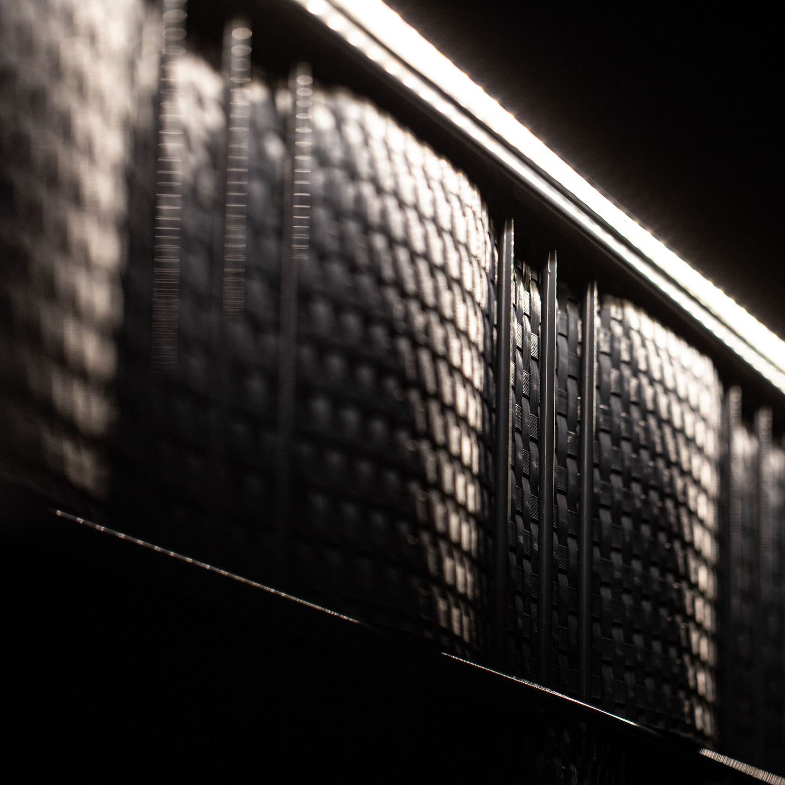 LED šviesos juosta, DSM tvoros, aliuminis, 196 cm, antracito spalvos