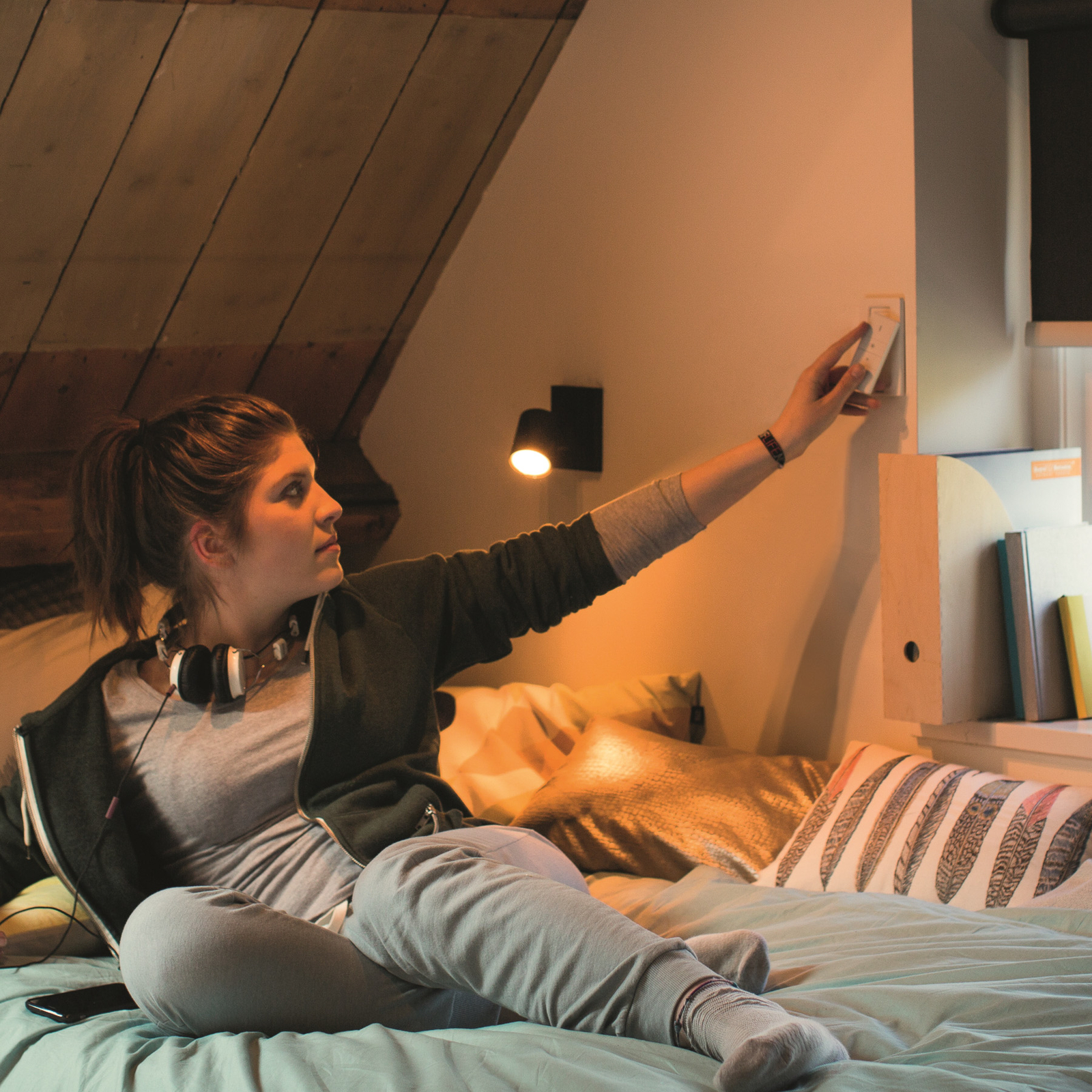 Philips Hue Runner Spot LED, 1 lampe, interrupteur à variateur, noir