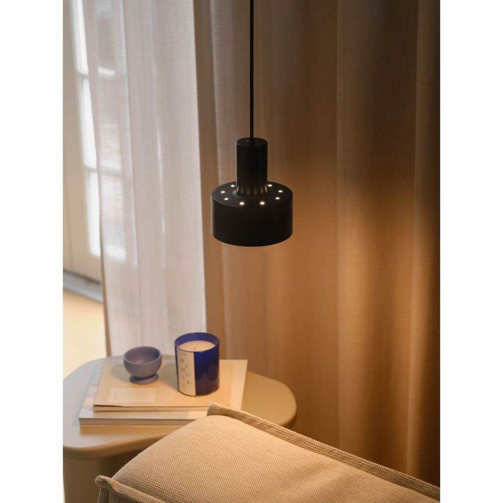 Hängeleuchte Matis, schwarz, Ø 13 cm, Metall