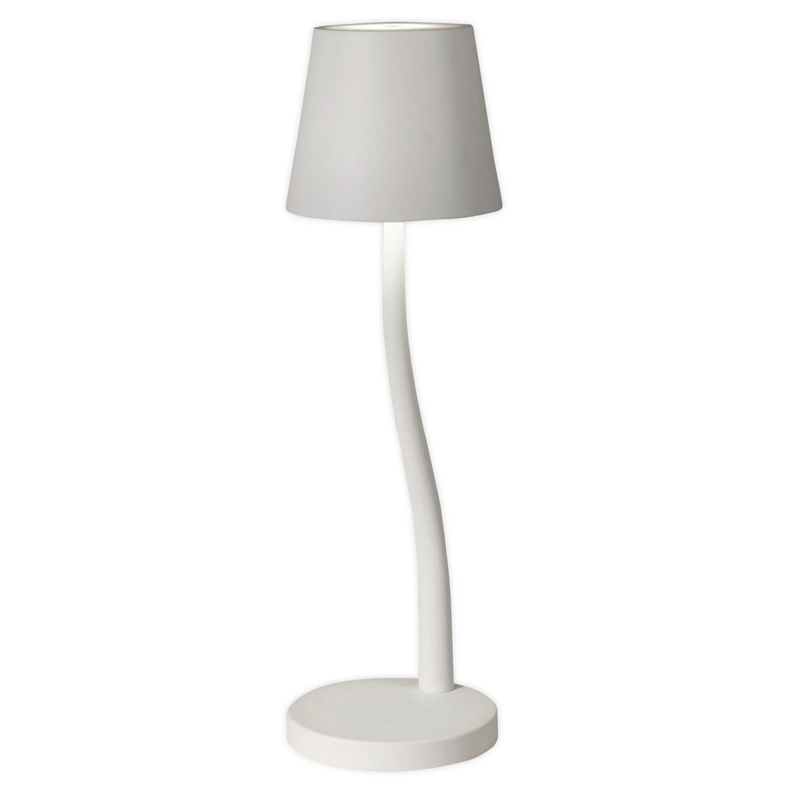 LED-Tischleuchte Judy, Akku, IP54, weiß