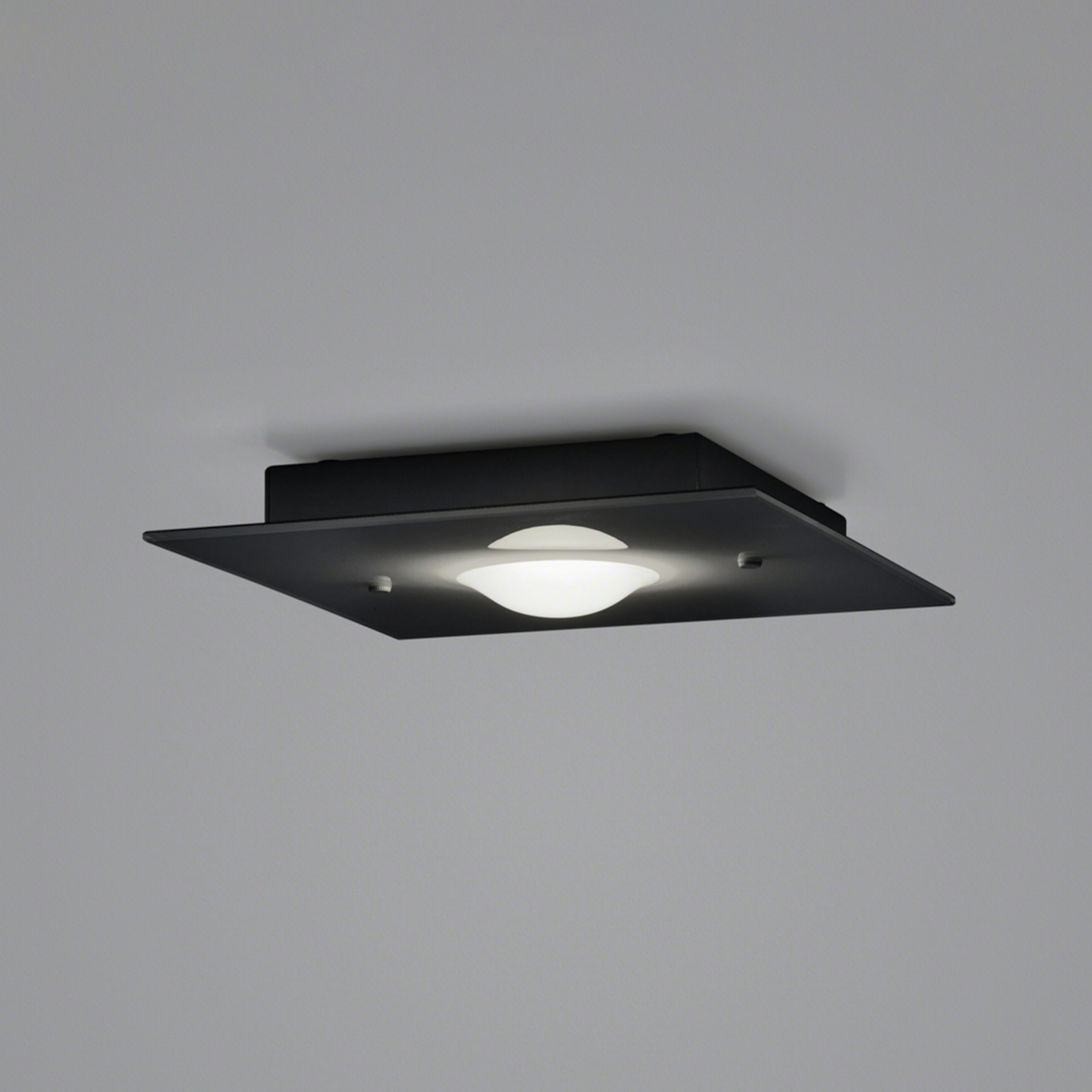 Helestra Nomi LED svetlo 23x23 cm stmieva čierna
