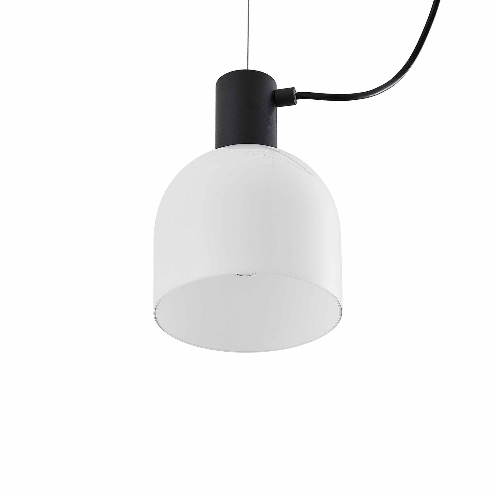 Lucande Serina lampa wisząca, 5-pkt., klosz biały