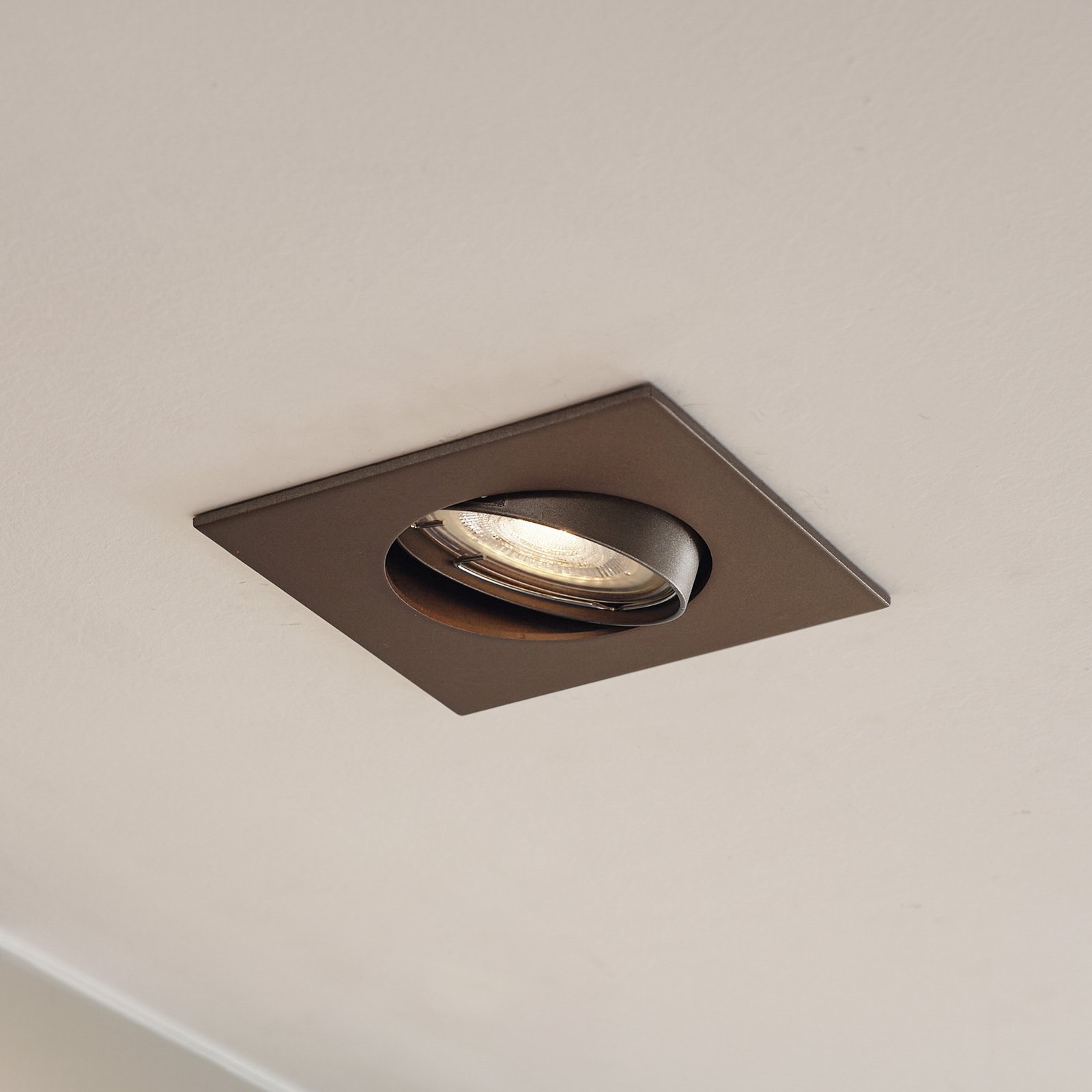 Prios Downlight Fibur, bronze, 9 cm