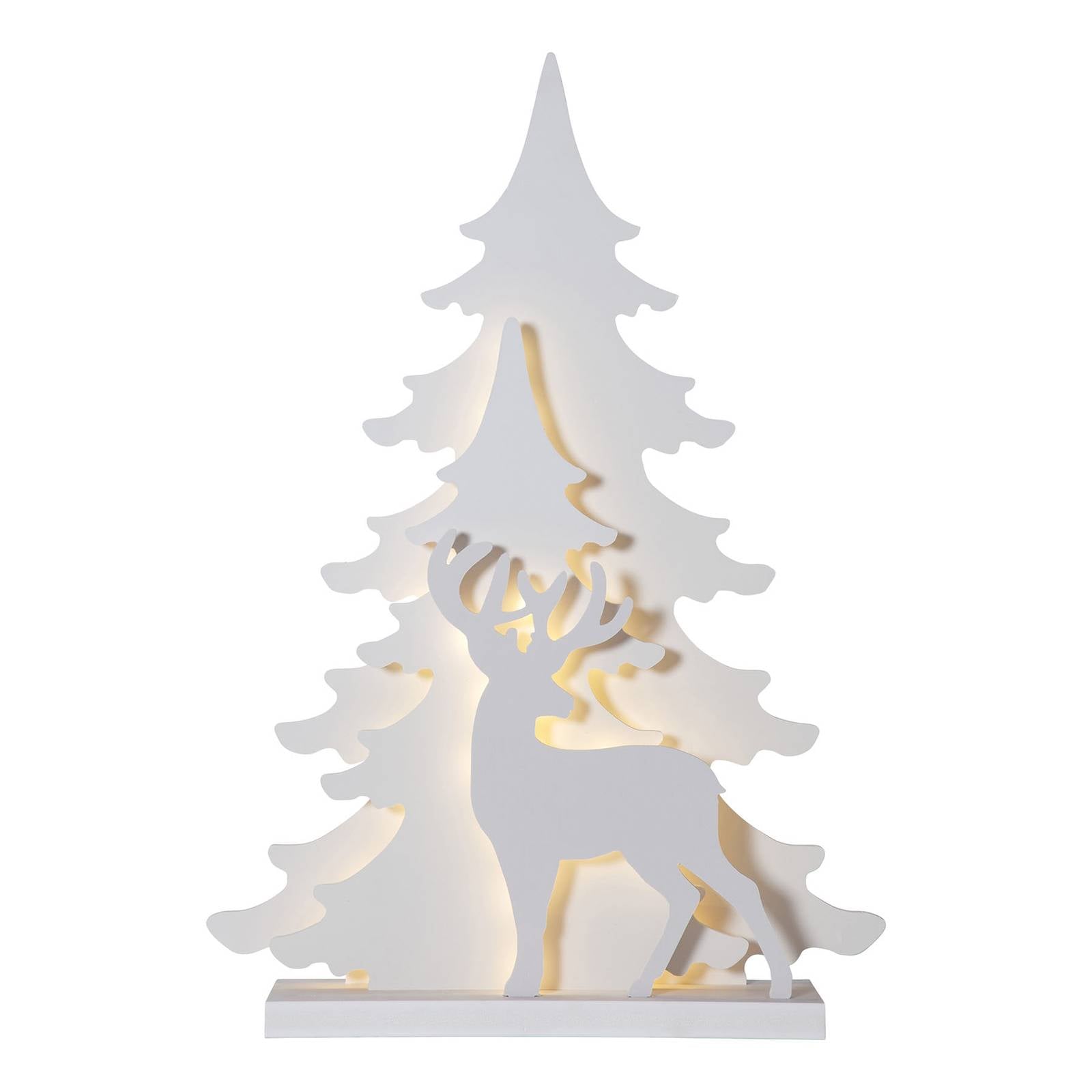 STAR TRADING Lámpara decorativa LED Grandy reno - blanco - Madera