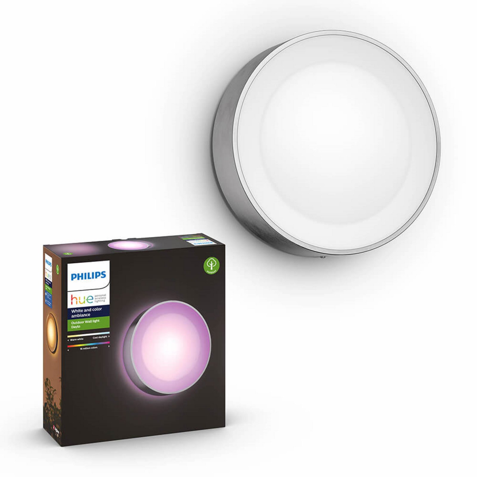 Daylo Aplica de Exterior White/Color Amb. Inox - Philips Hue