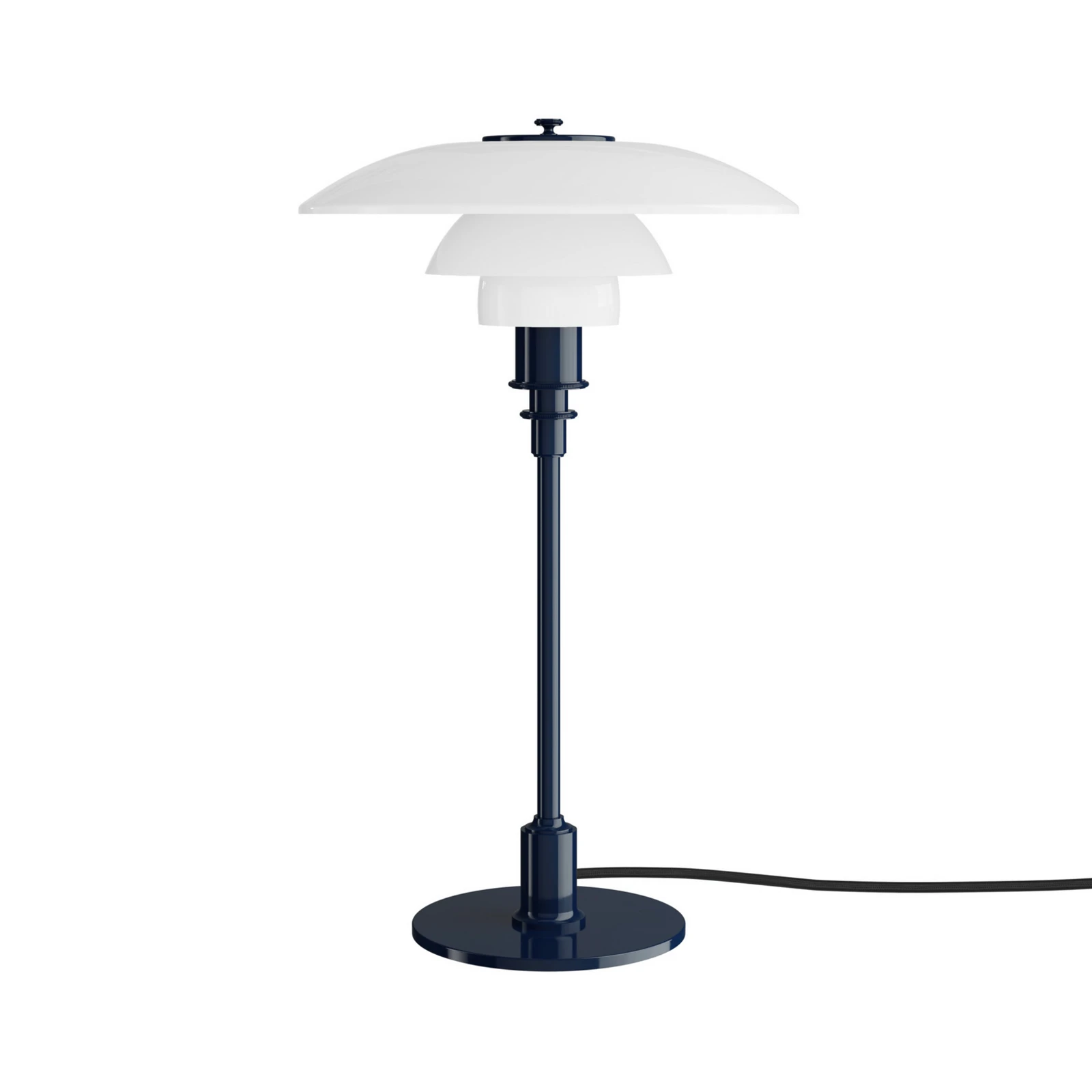 Lámpara de mesa Louis Poulsen PH 3/2, azul oscuro, Ø 28 cm