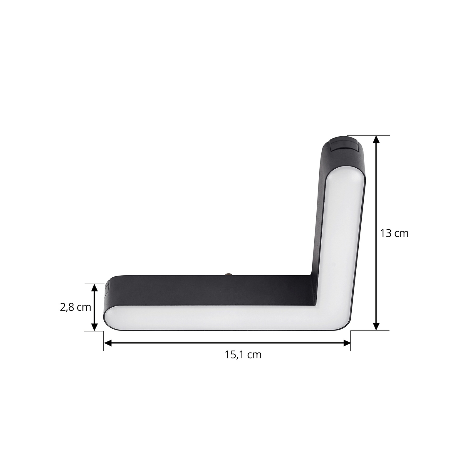 Lindby LED-Leiste 48 V Lumaro, schwarz, L-Form, Kunststoff