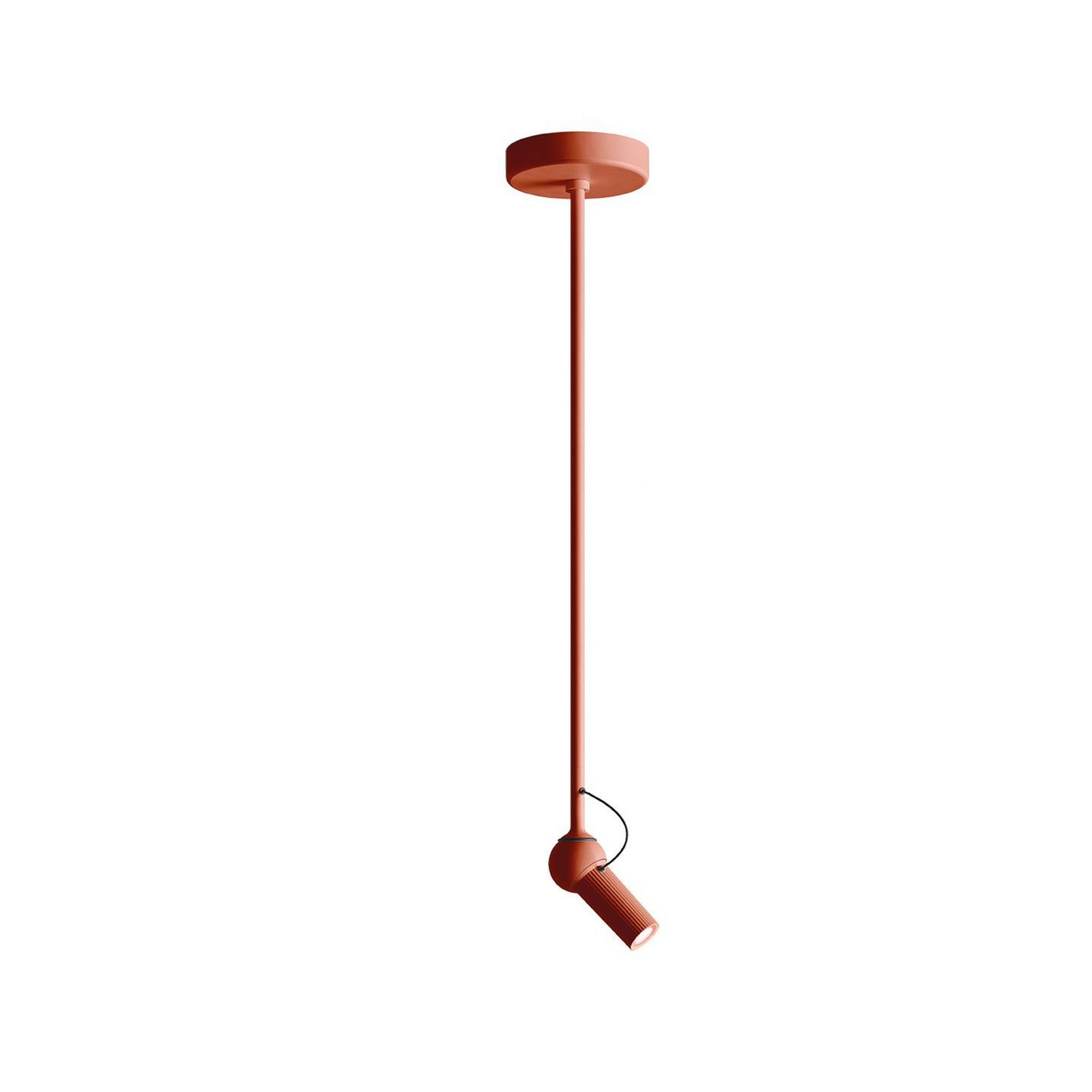 Kundalini LED ceiling light Bird, brick red, extendable