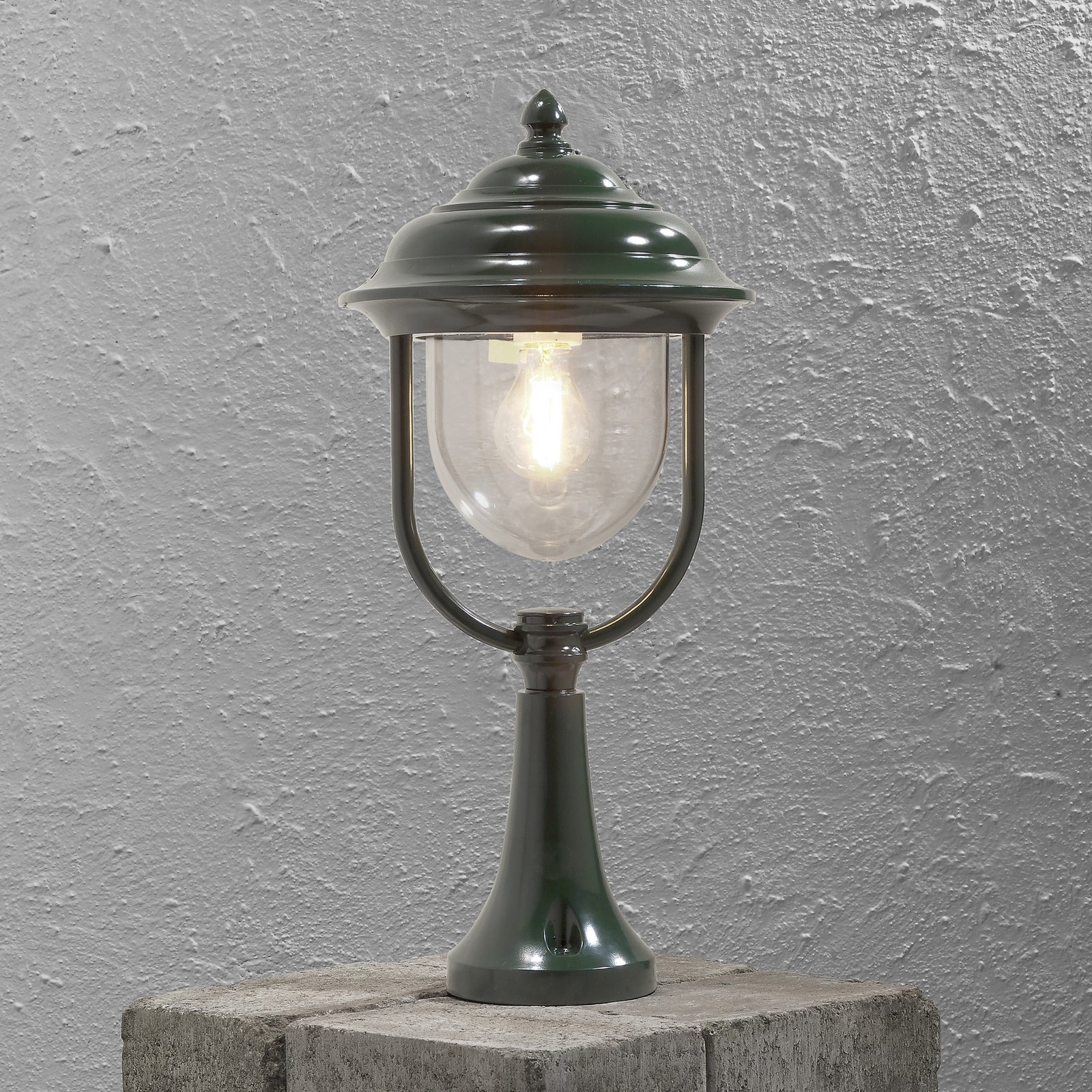 Bellissima lampada con piedistallo Parma, verde