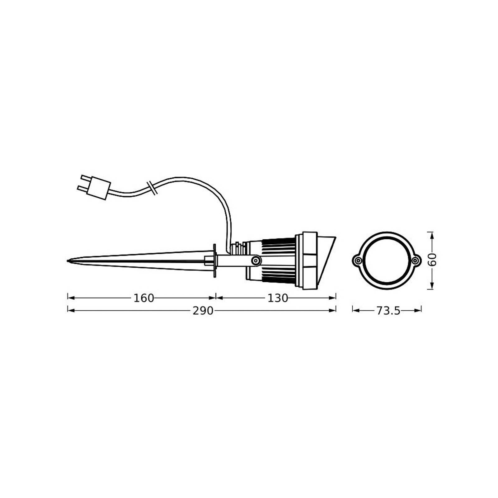 LEDVANCE lampa z grotem ziemnym Endura Hybrid Naut Spike 1W