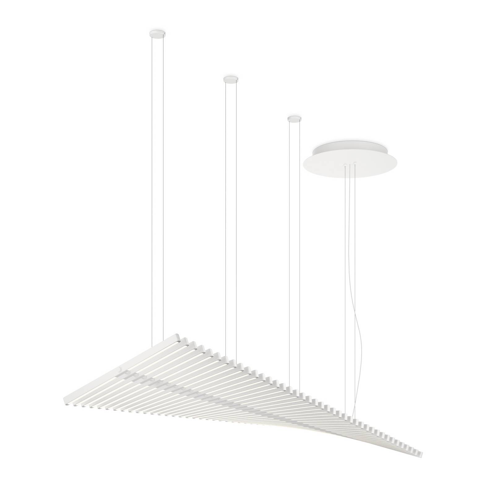 Suspension LED Vibia RHYTHM, blanche, 189 x 47 cm 927 à intensité variable