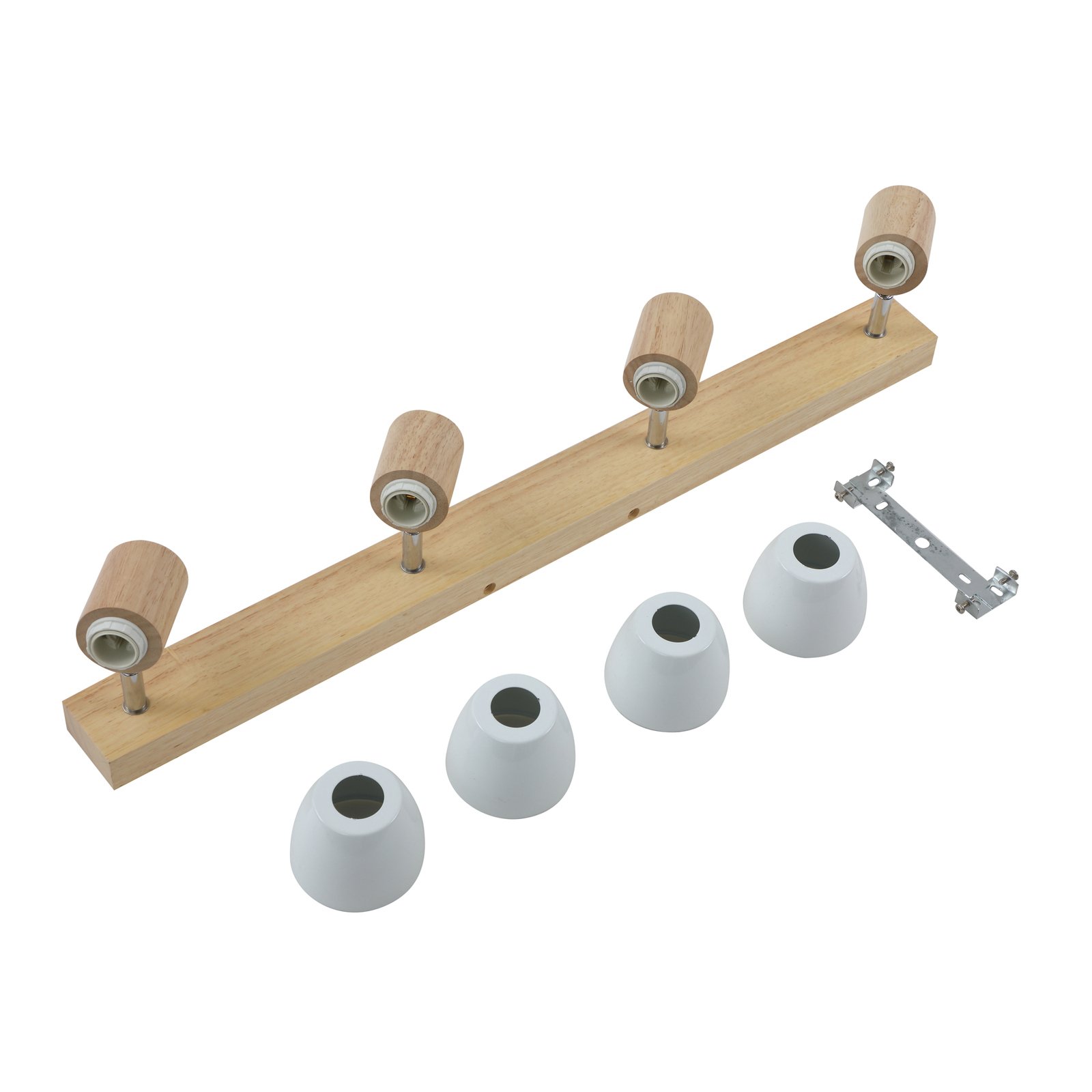 Thorin 4 Ceiling Lamp Wood/White - Lindby