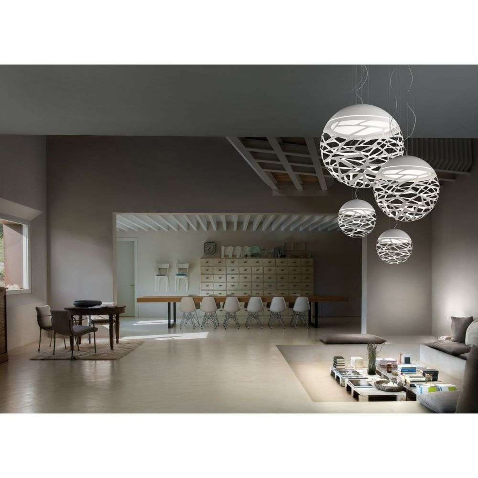Kelly SO3 Medium Sphere Pendel Hvid Lodes - Spisestue - Metal