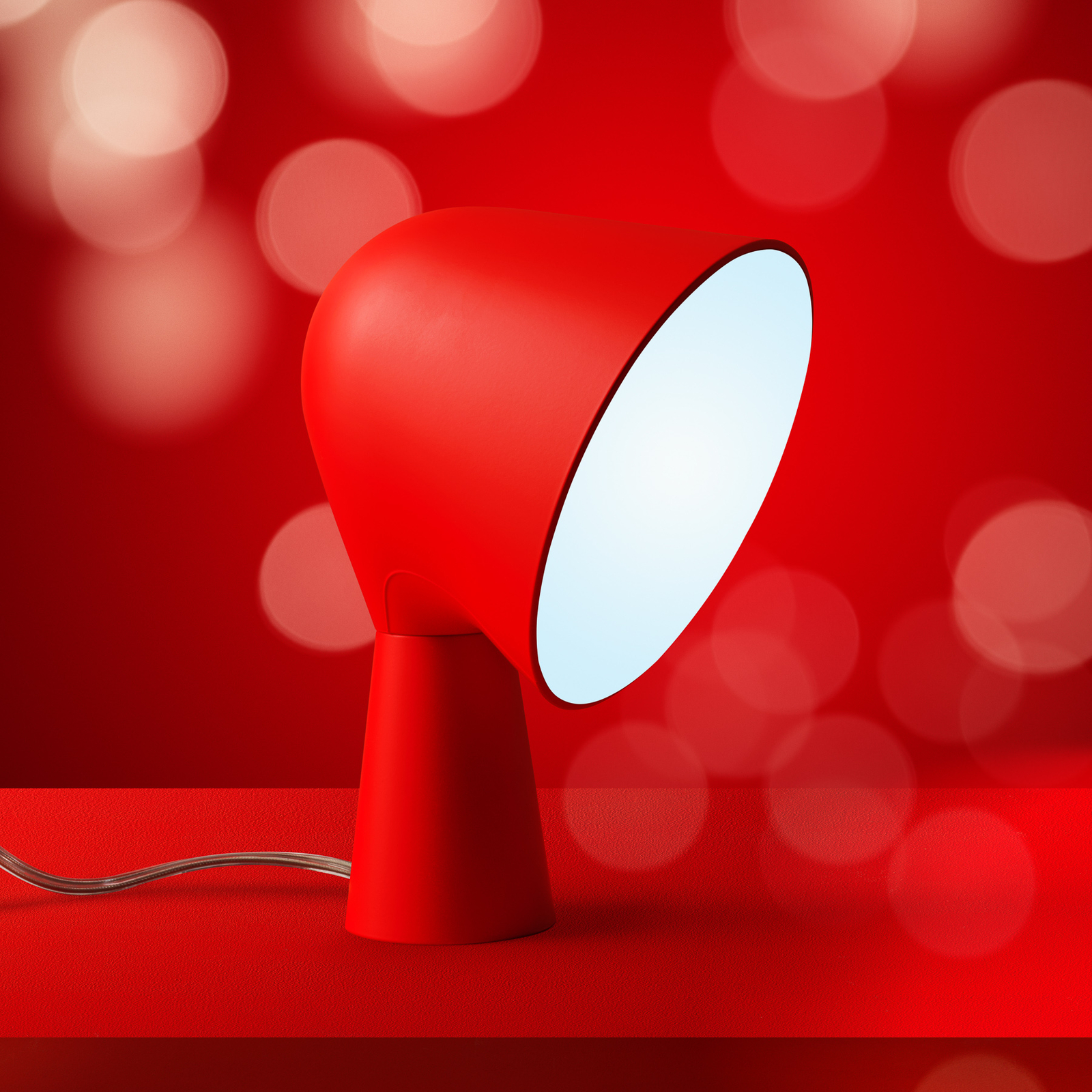 Foscarini Binic -design-pöytälamppu, punainen