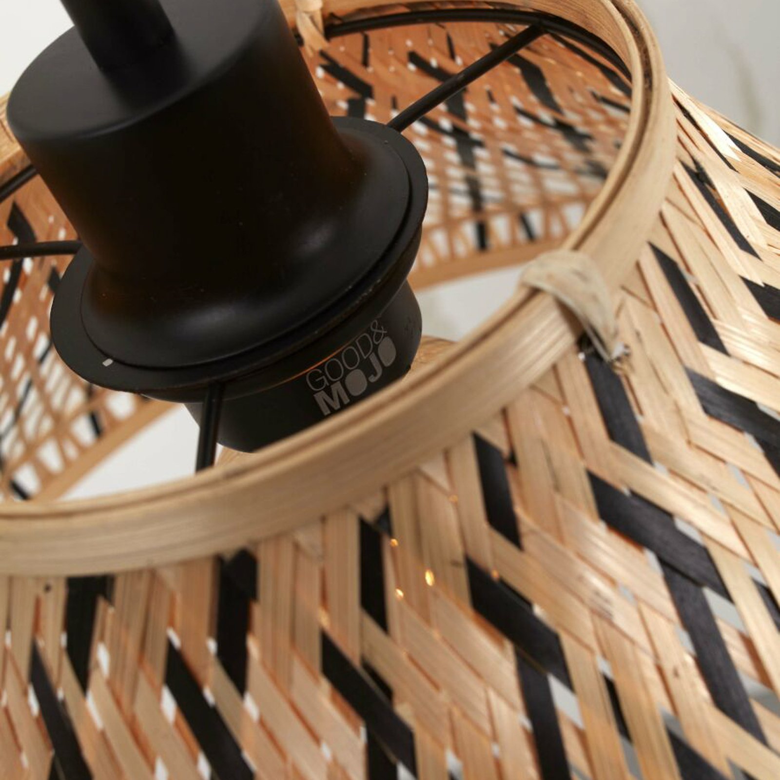 GOOD & MOJO Tahiti vloerlamp, naturel/zwart