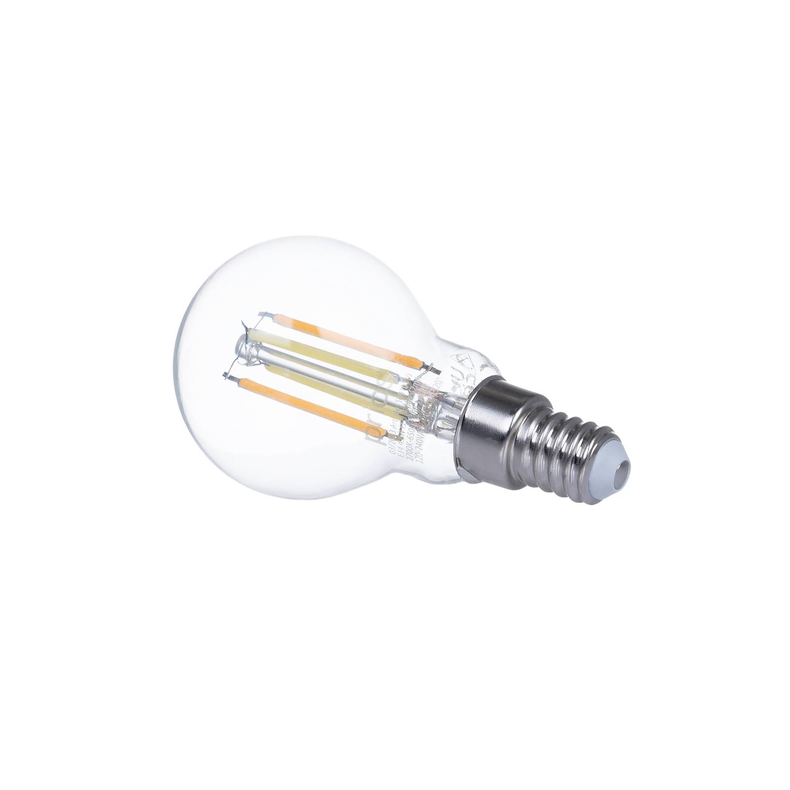 Prios Smart LED kvapková lampa číra E14 4,2W Tuya WLAN CCT