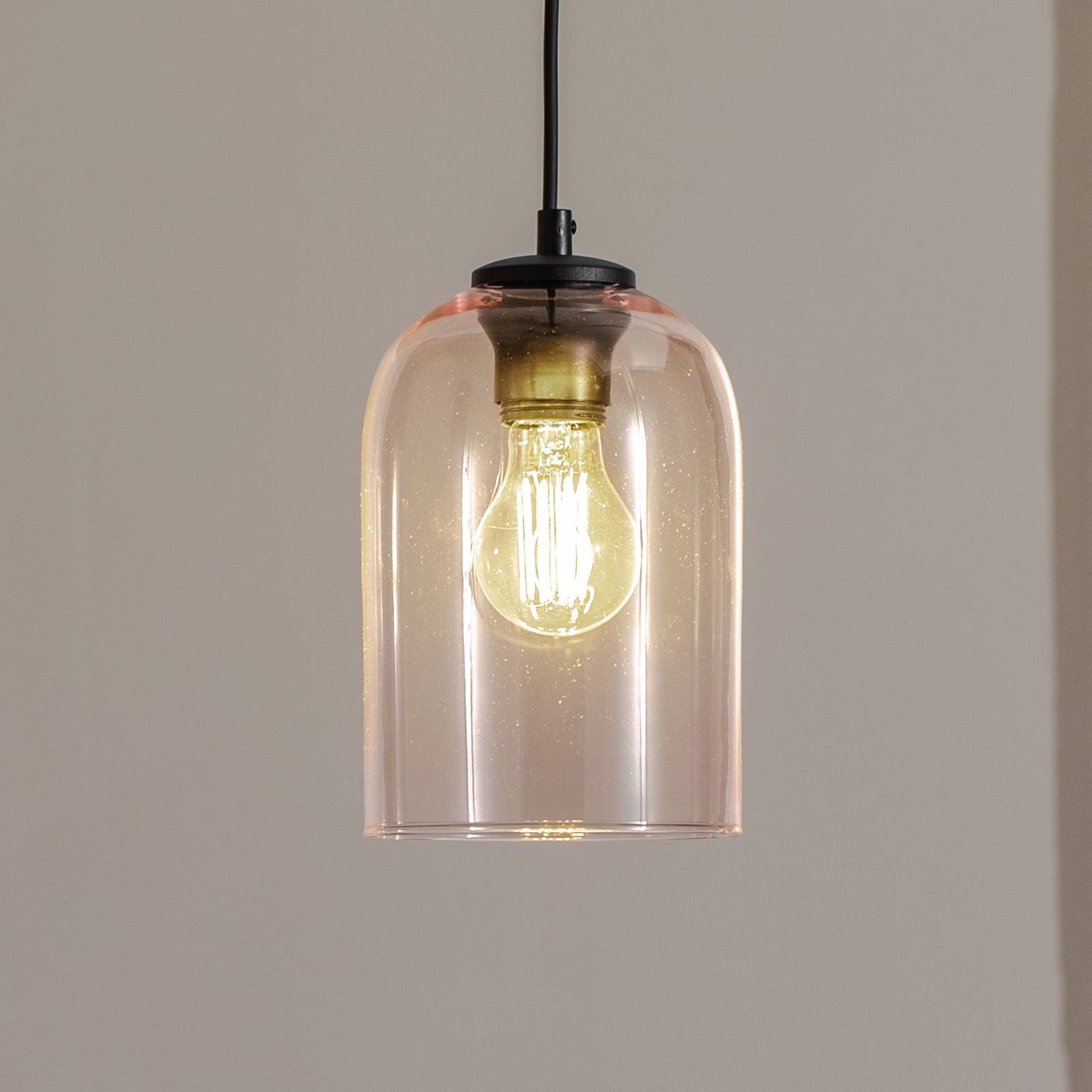 Hängeleuchte Molly, pink, Ø 14 cm, Metall/Glas günstig online kaufen
