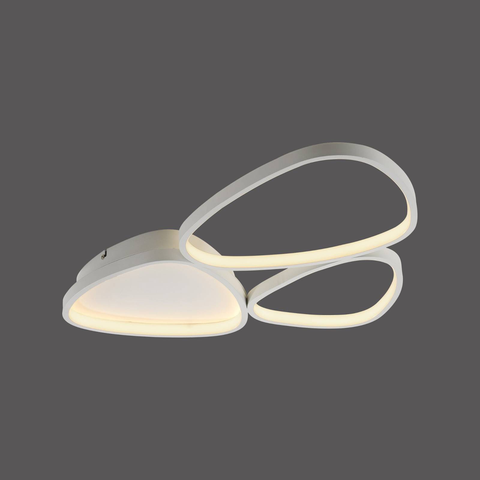 JUST LIGHT. Pebbles taklampa LED vit dimbar