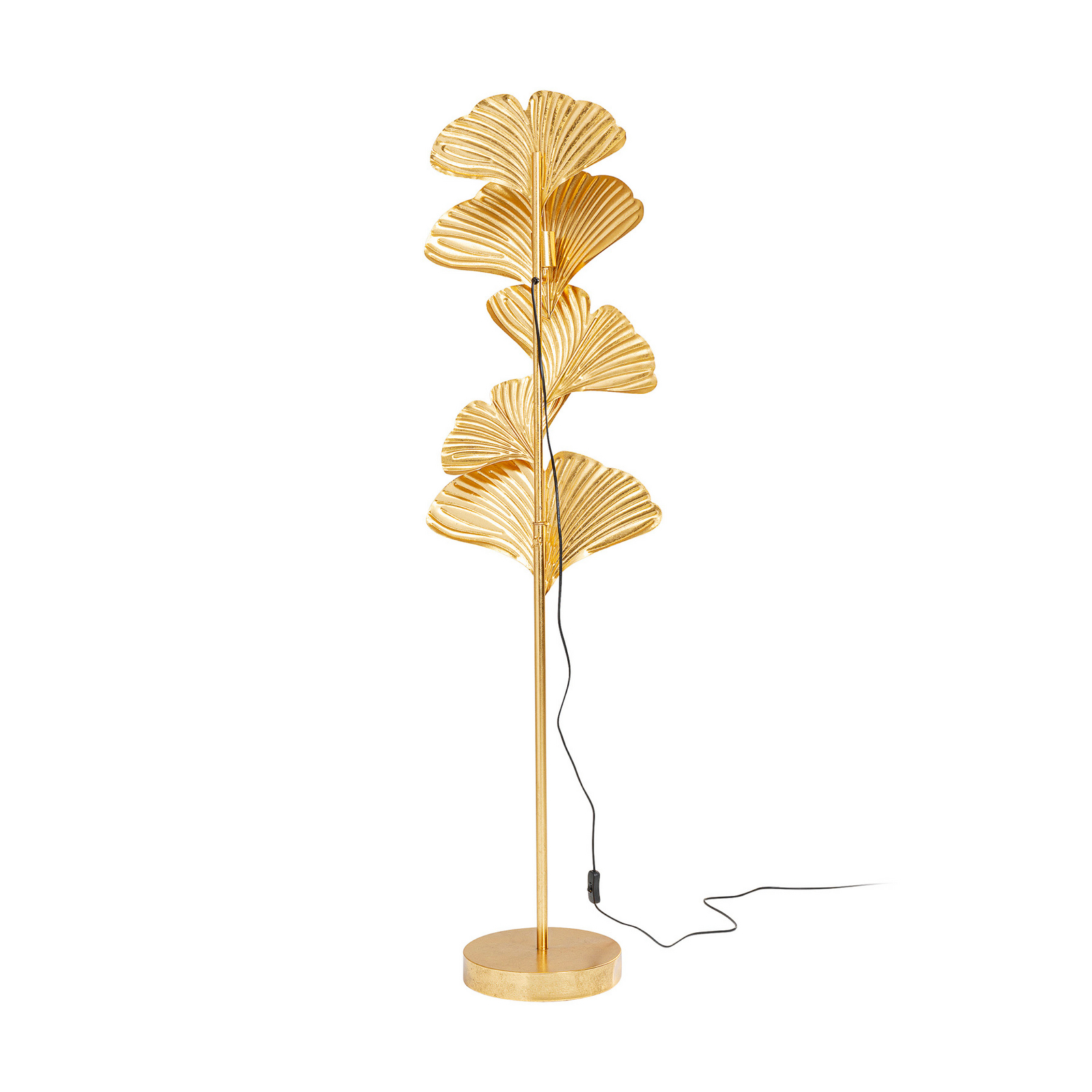 Lampe sur pied KARE Yuva, couleur or, métal, 160 cm, E27