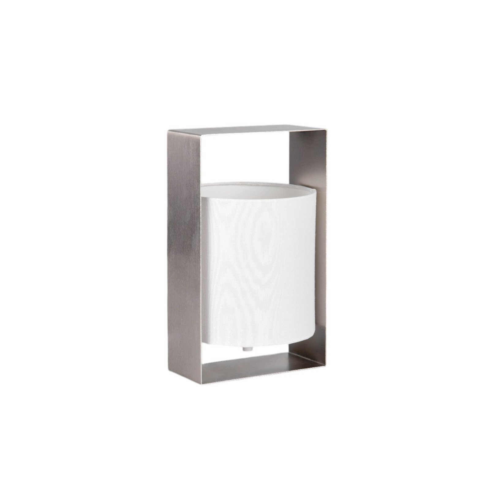 Pail table lamp, matt nickel, metal, height 27 cm