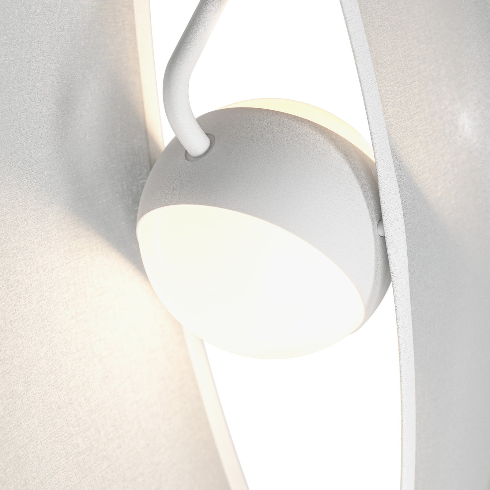 Maytoni Reflex LED pendant light, fabric shade, 1-bulb.