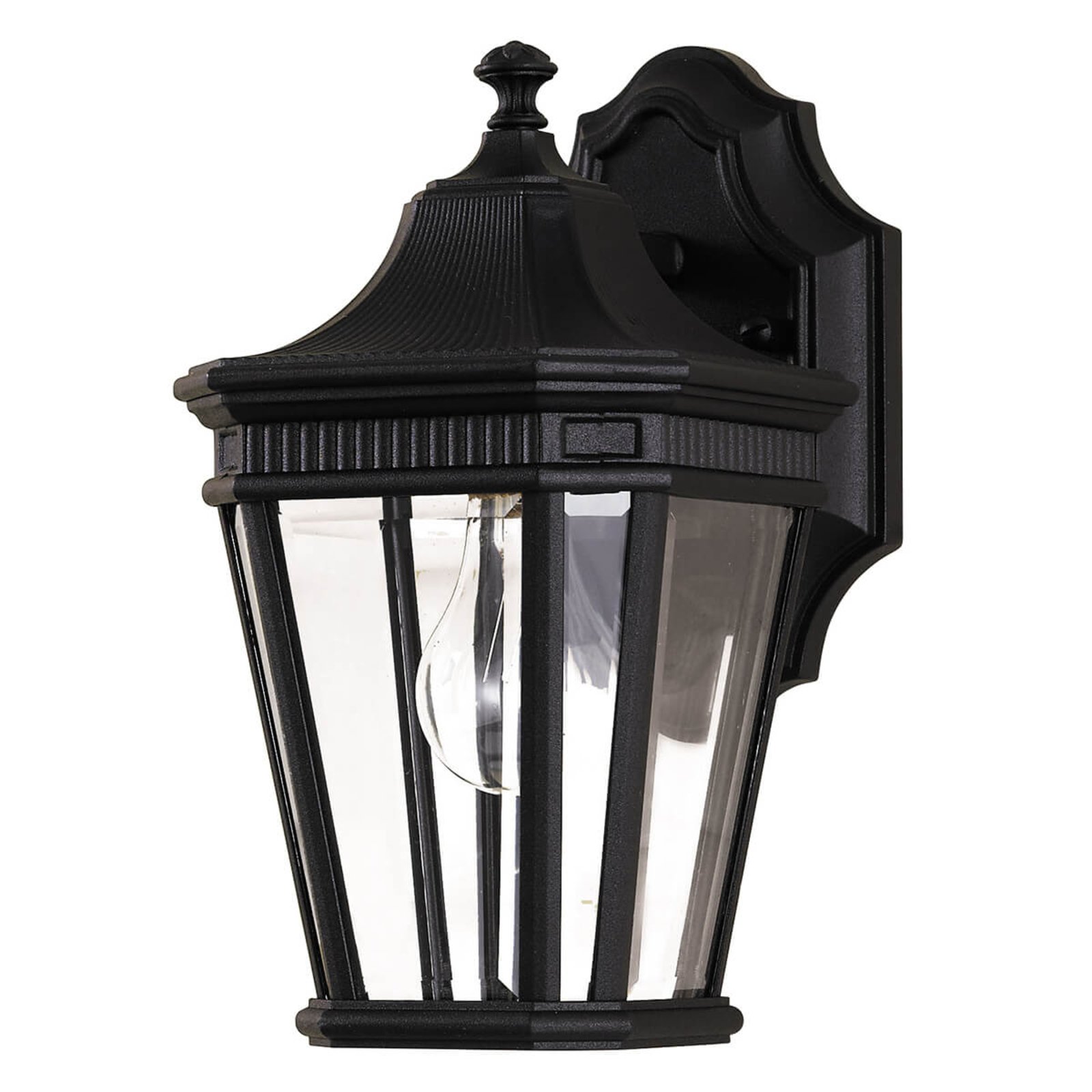 Cotswold Lane outdoor wall light, black, 29.2 cm