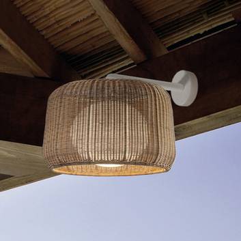 Bover Fora A - outdoor wall light in rattan look