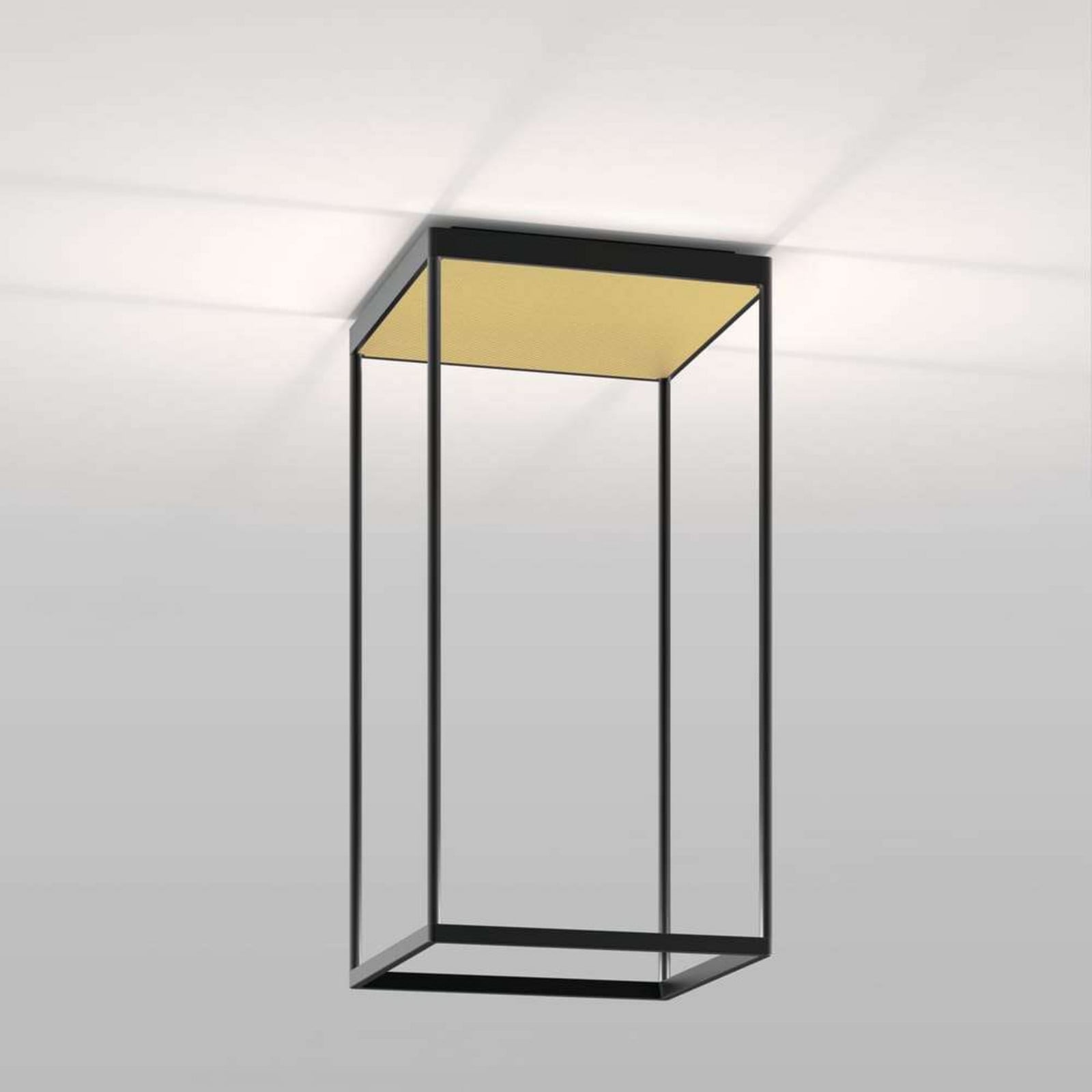Reflex 2 LED-loftlampe 65 cm sort/guld, Serien Lighting - Stue - Aluminium