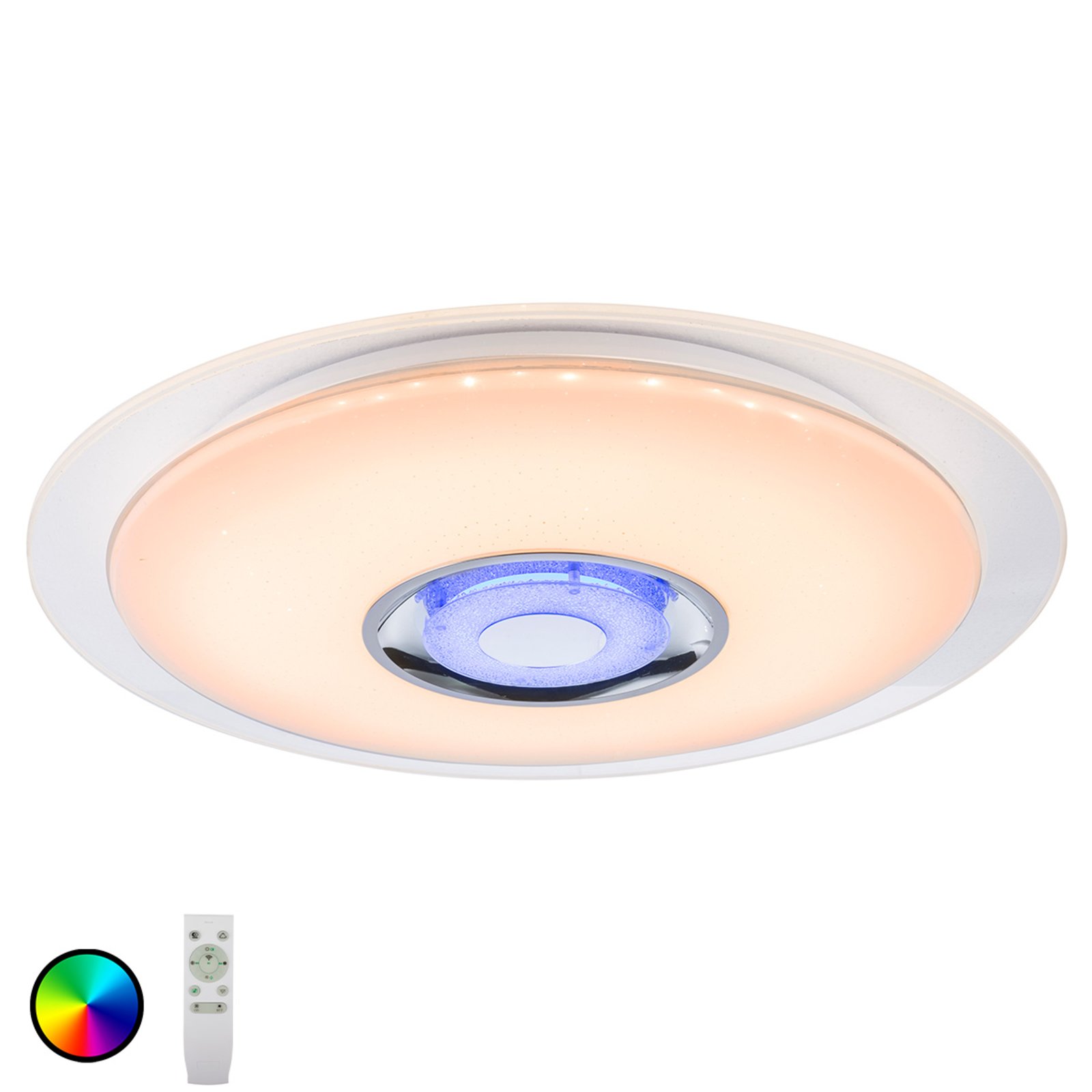 Stropné LED svietidlo Tune RGB reproduktor Ø 47,5