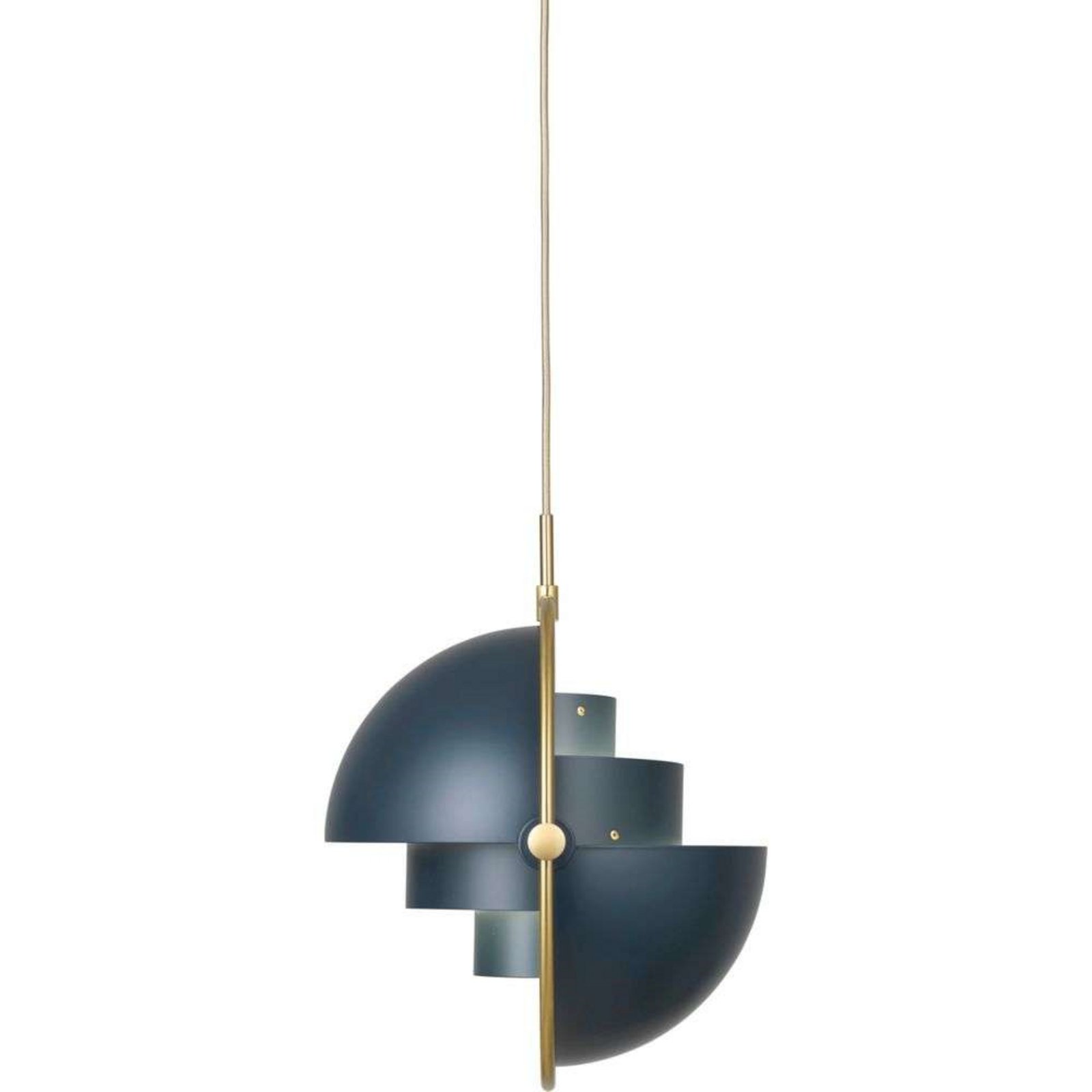 Multi-Lite Lustră Pendul Ø36 Brass/Midnight Blue - GUBI