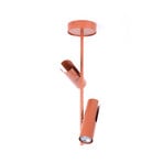 Leda 2 downlight, brick red, 2-bulb, height 55 cm