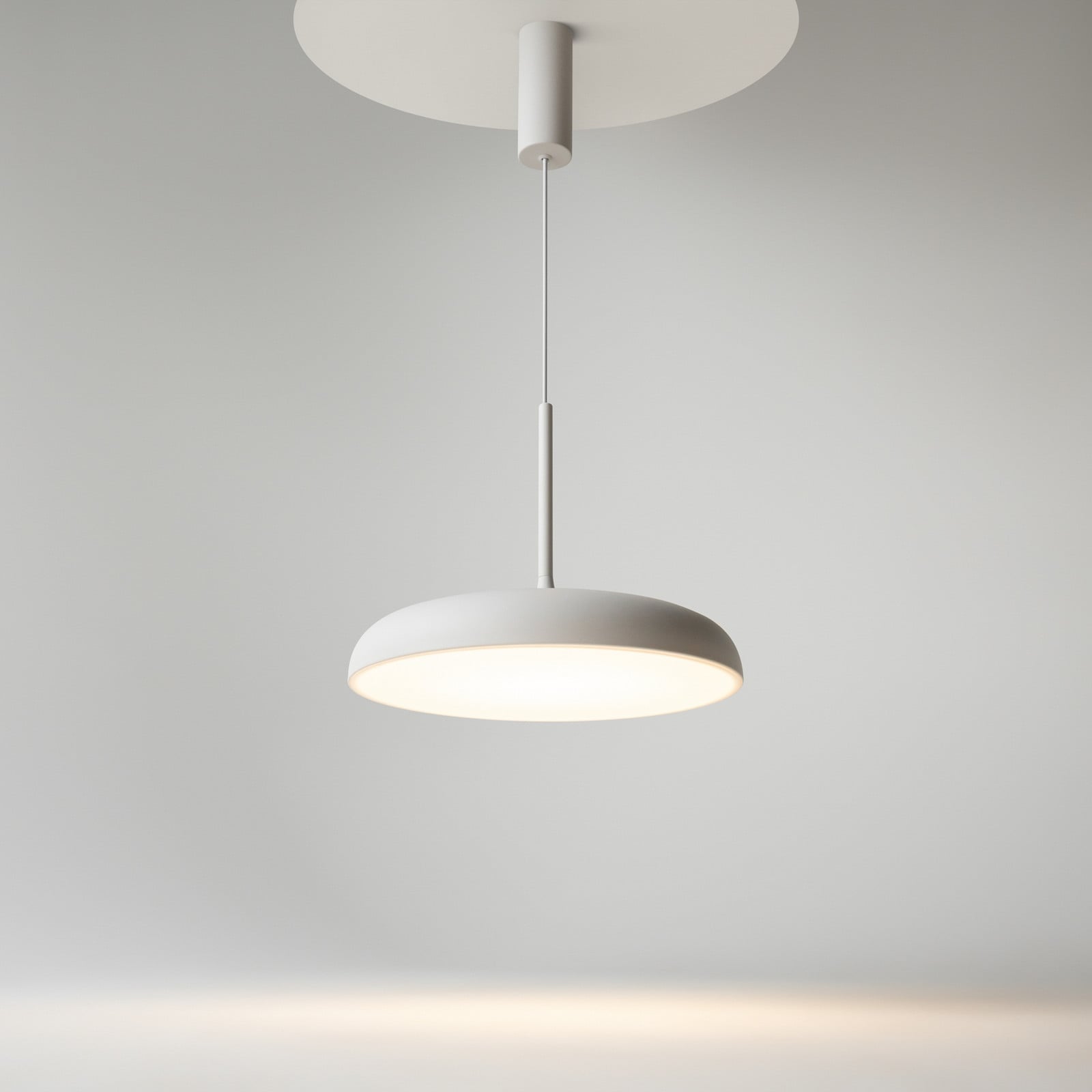 Maytoni Lampă suspendată LED Gerhard Ø 40 cm alb metal - Camera de zi / sufragerie - Modern