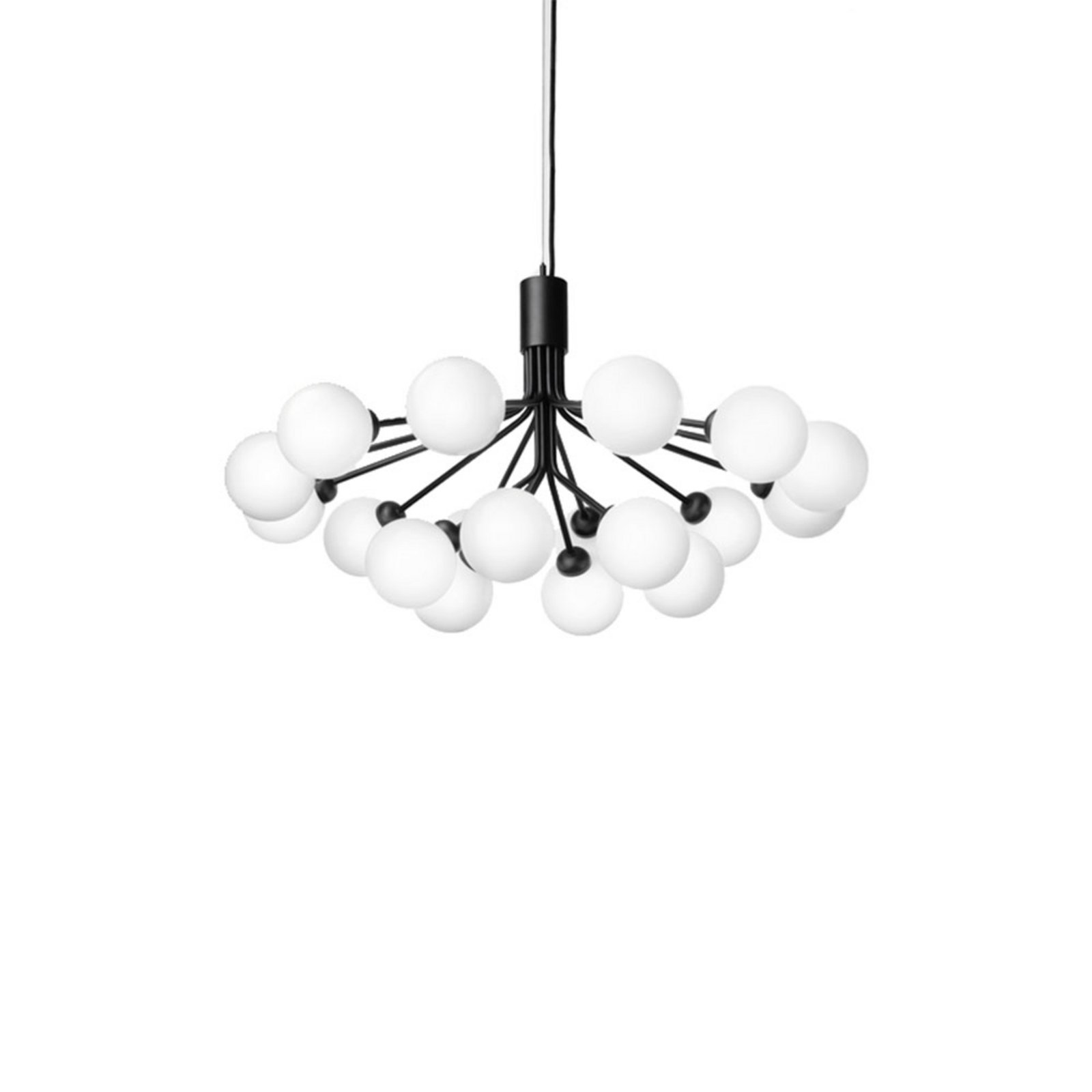 Apiales 18 Candelabro Satin Black/Opal White - Nuura