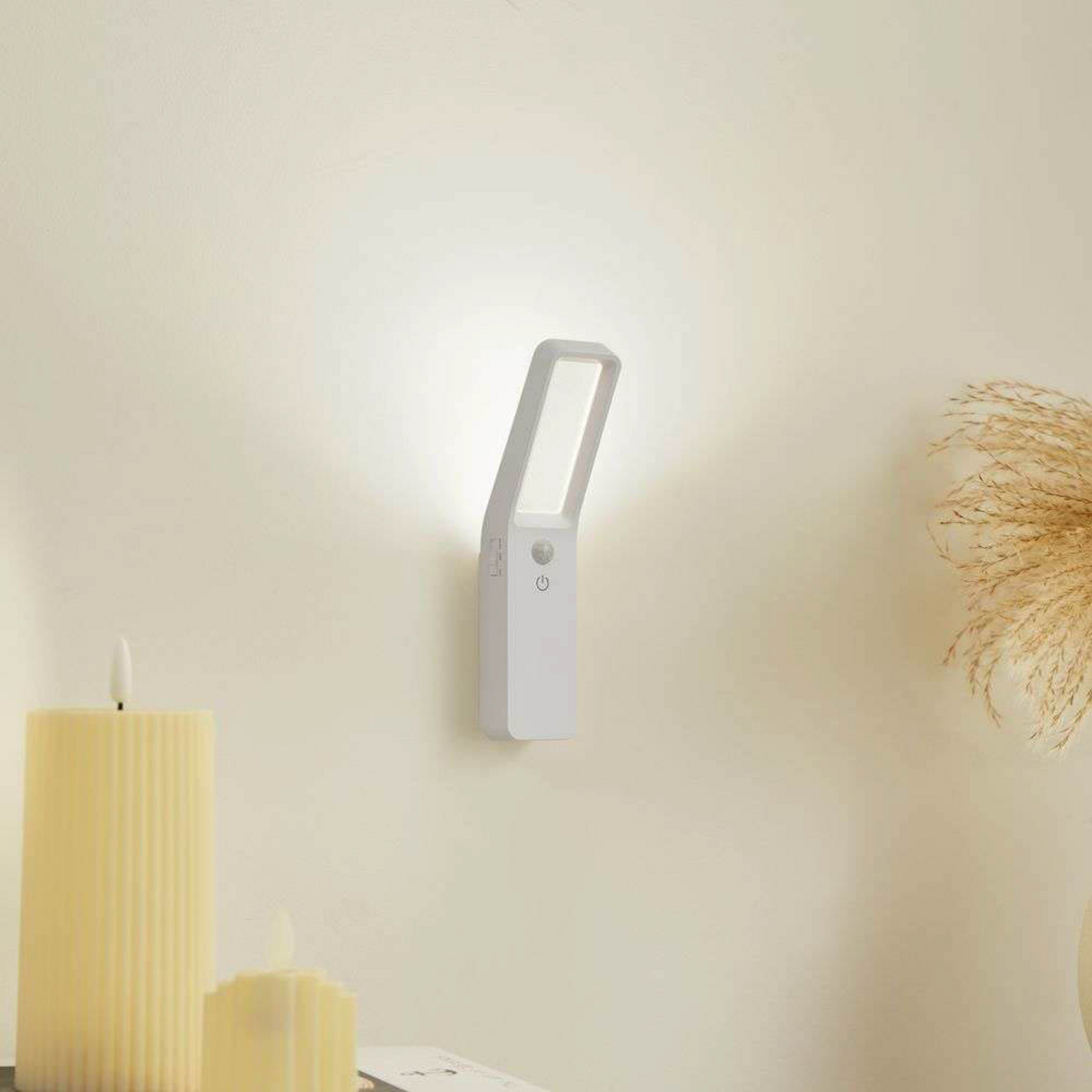 Taska Portable Aplique de Pared w/Sensor Blanco - Lindby