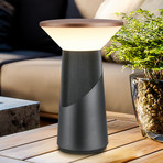 LED tafellamp Pilia, brons/antraciet, hoogte 24 cm IP44