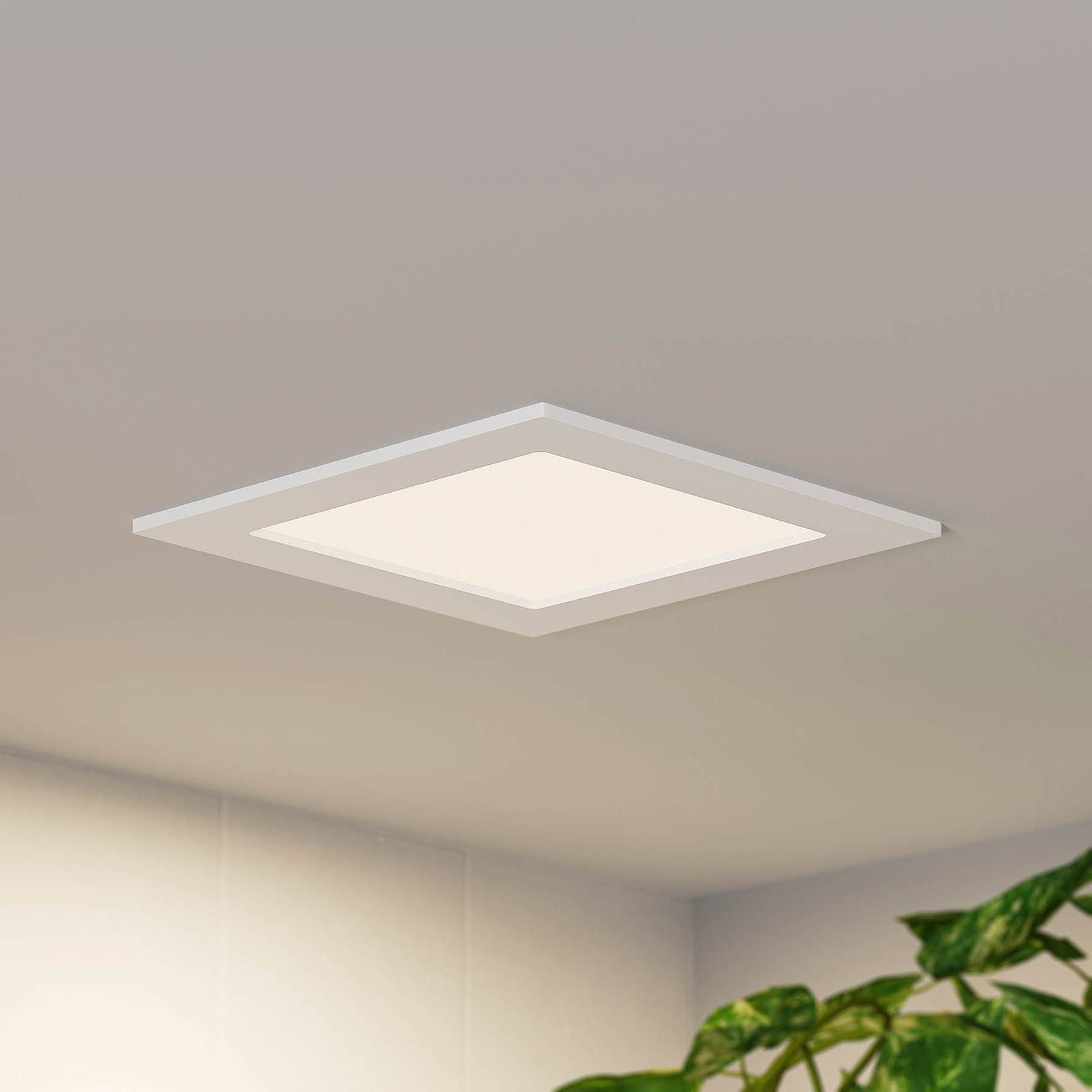 Prios LED innfelt lampe Helina hvit 16,5 cm dimbar