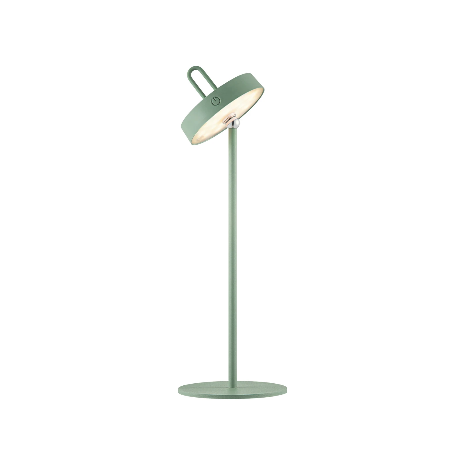 JUST LIGHT. Amag Lampada da tavolo LED ricaricabile, verde, ferro, IP44