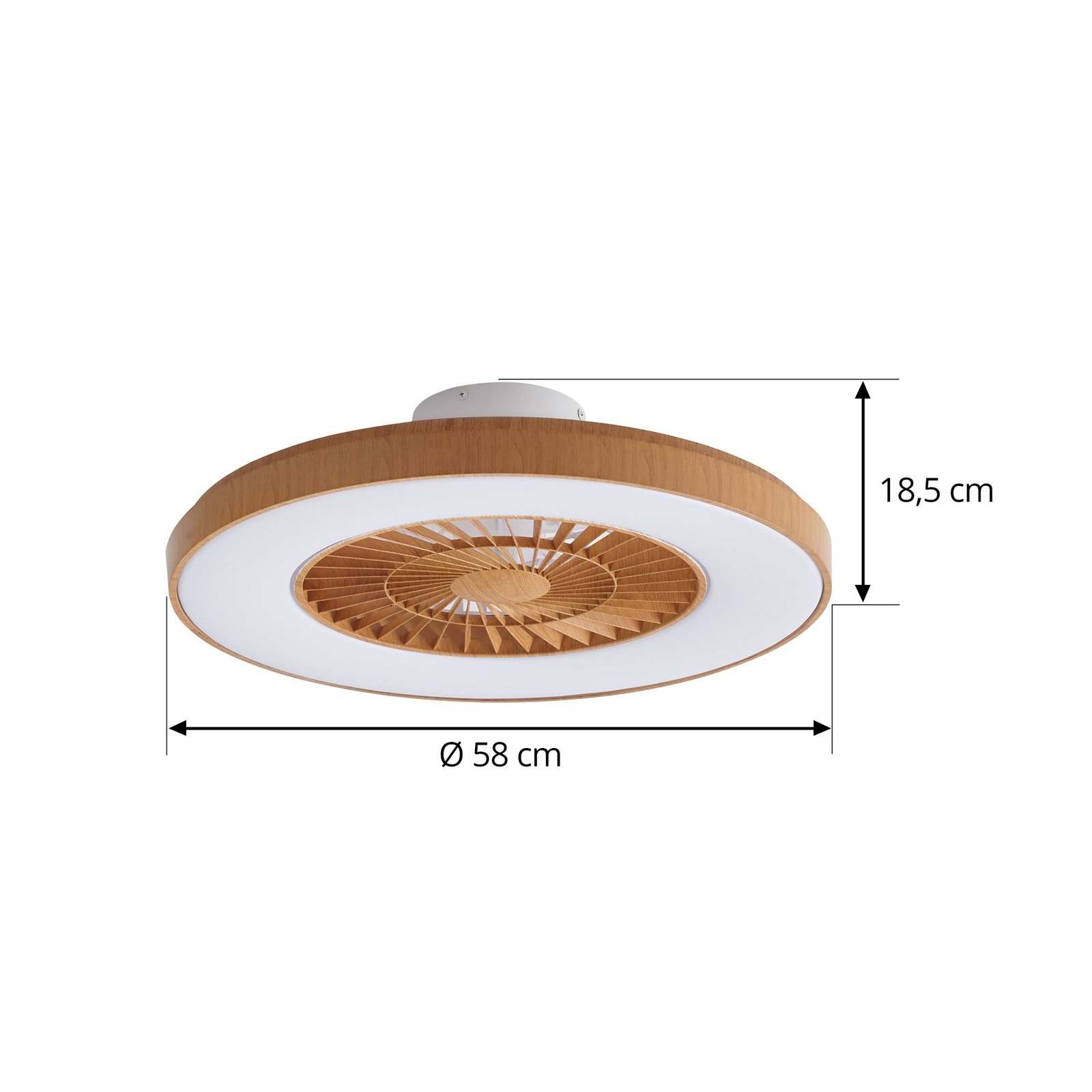 Teleo LED Kattotuuletin CCT Puu - Lindby