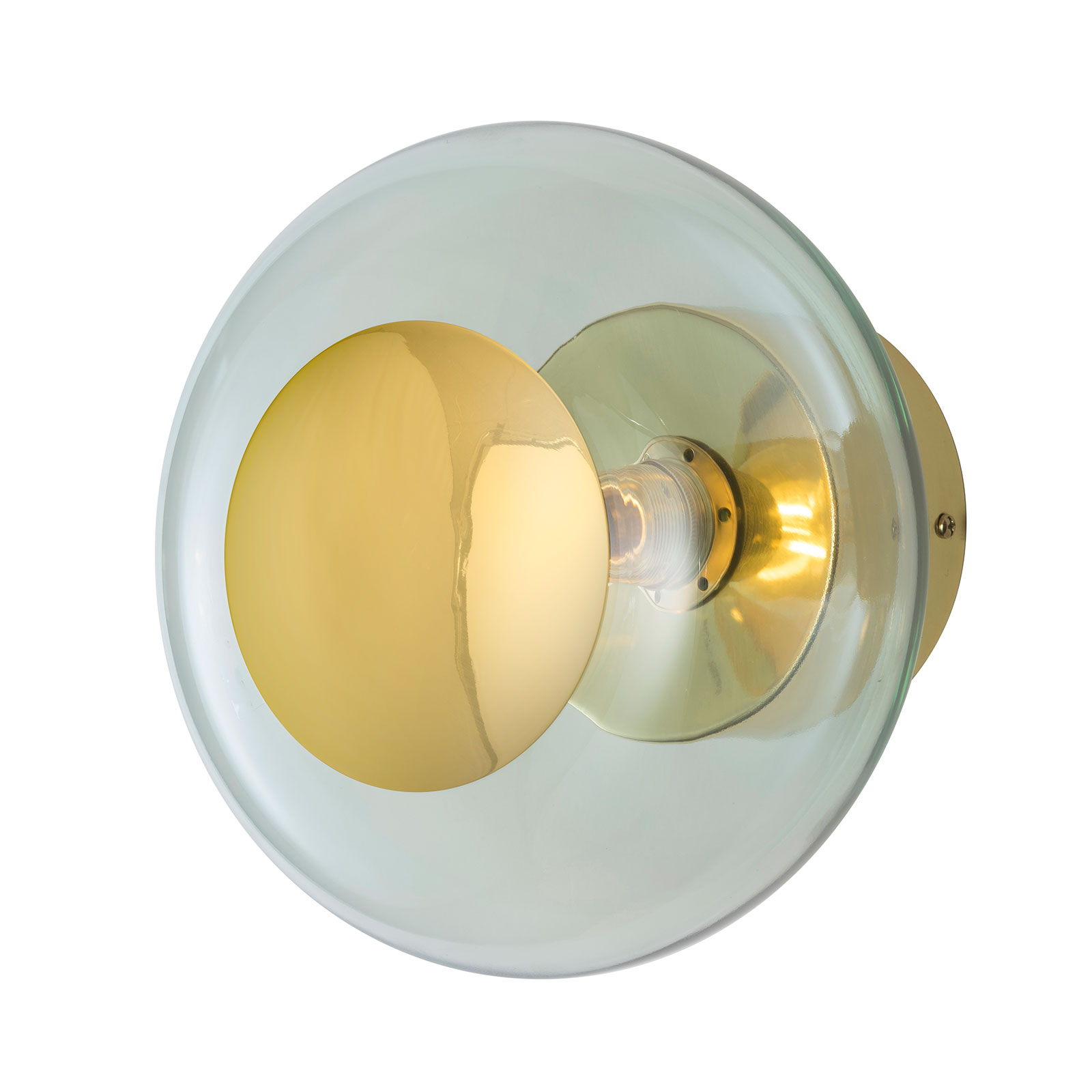 EBB & FLOW Horizon socket gold/green Ø 21 cm