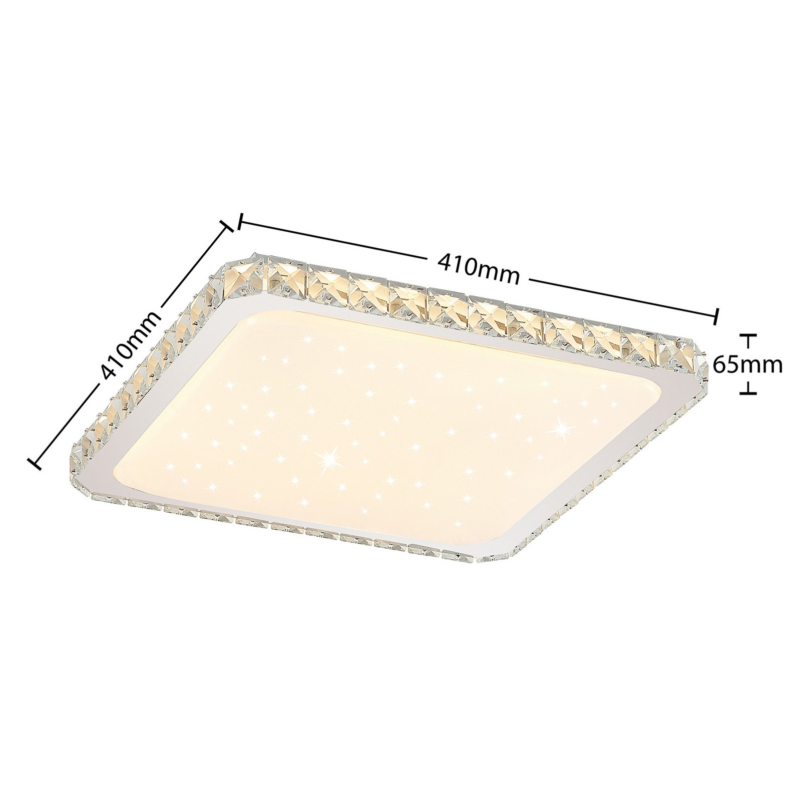 Lorand LED Ceiling Lamp White/Chrome - Lindby