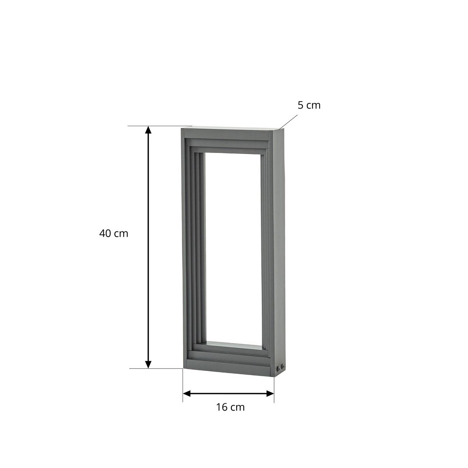 Lucande słupek oświetleniowy LED Ashkan, wysokość 40 cm, antracyt, IP65