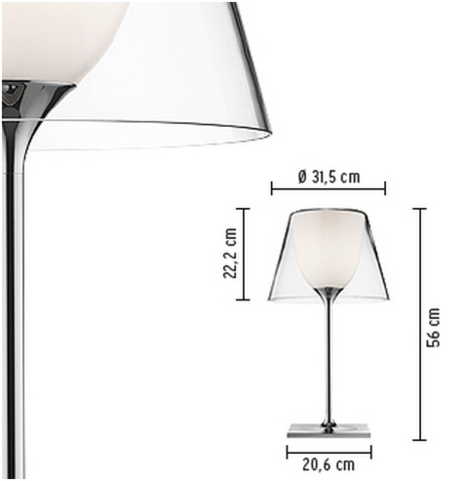 KTribe T1 Bordlampe Glas Transparent - Flos