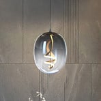 Suspension LED Lilly, verre, gris fumé, Ø 28 cm, 4000 K