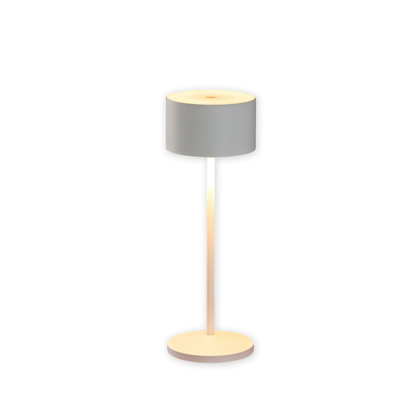 LED újratölthető asztali világítás Veluna, fehér, 3 db-os szett, 25 cm, IP44