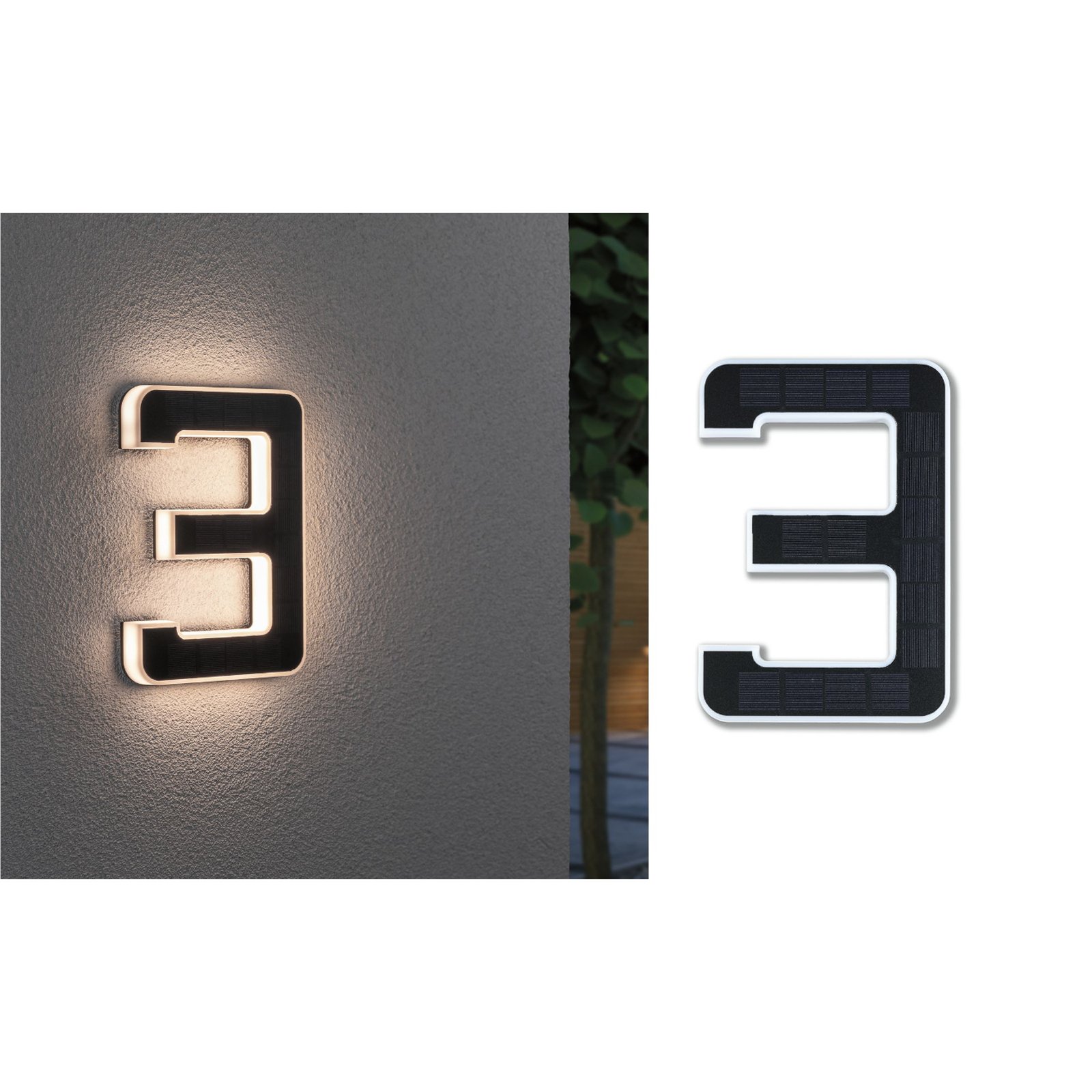 Paulmann número de casa LED solar 3