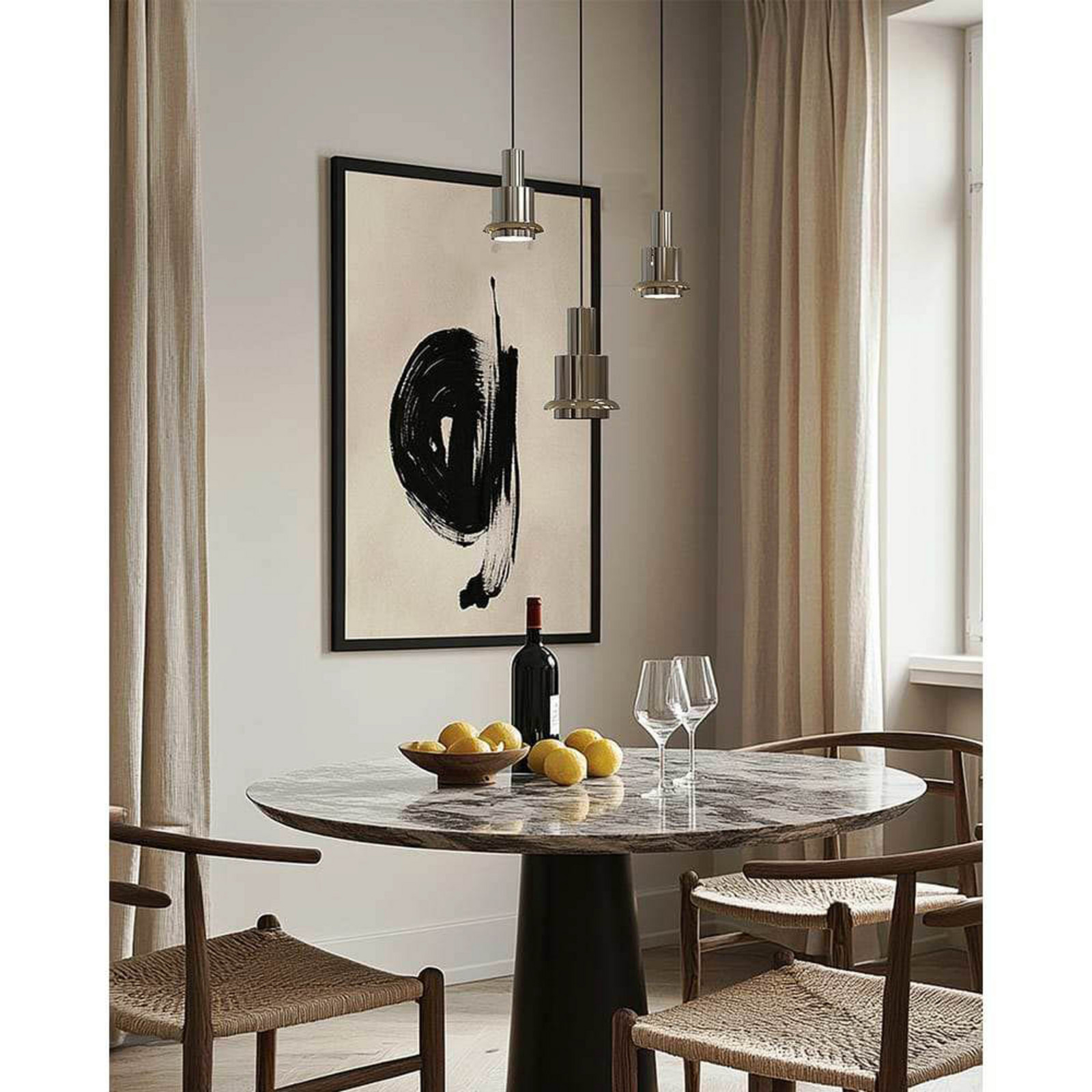 Chaumont Taklampa &Oslash;19xH28 Nickel/Nickel DCW - Vardagsrum - Metall